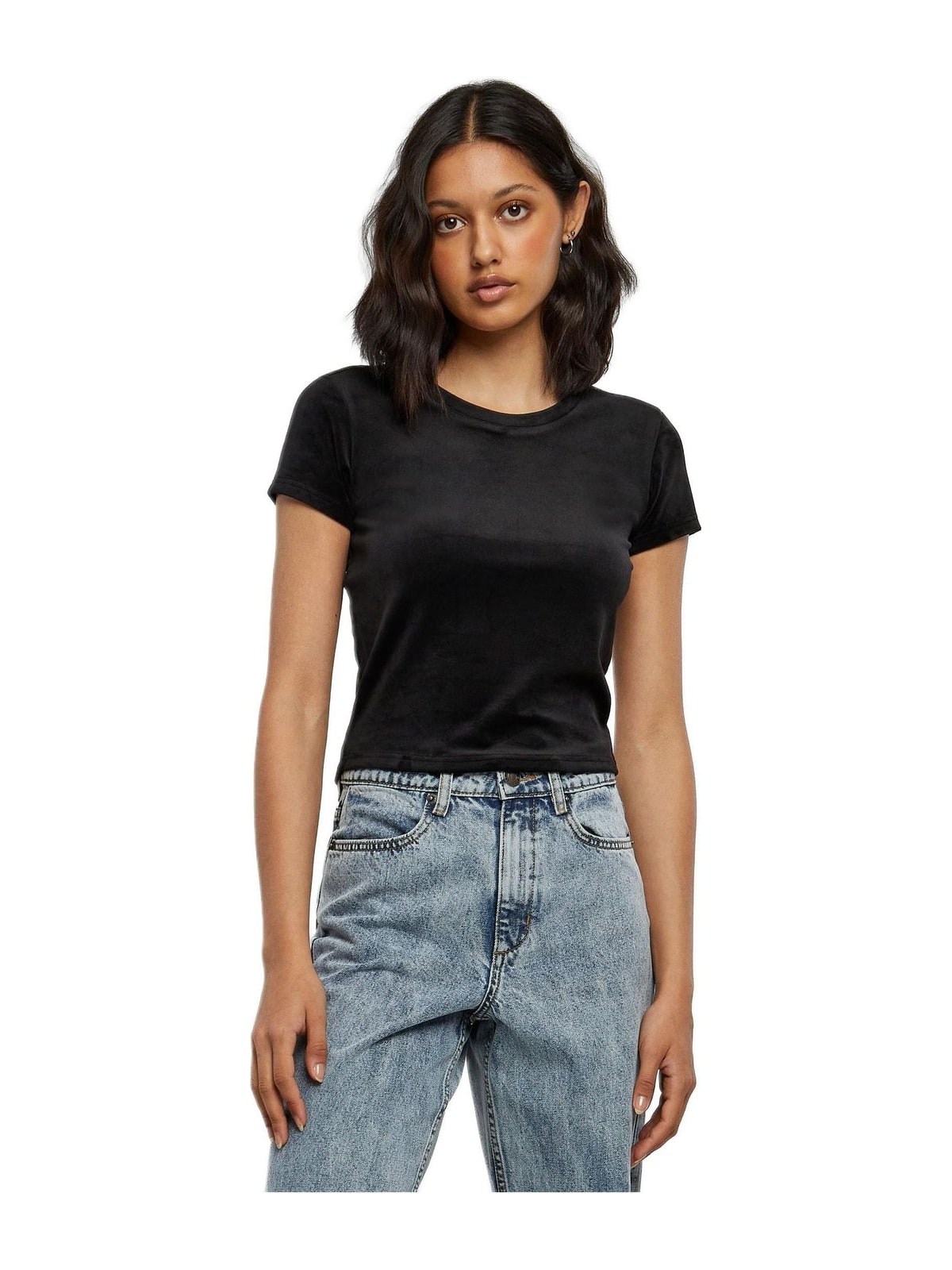 Γυναικείο Βελούδινο T-Shirt TB6052-00007 Urban Classics Black