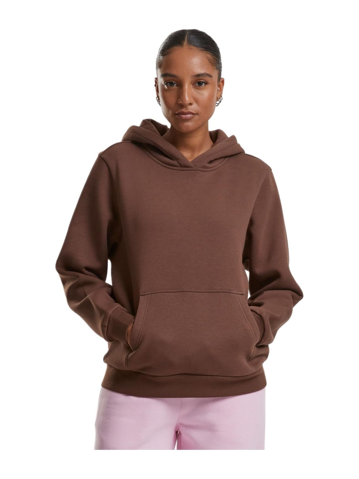 Γυναικείο Φούτερ με Κουκούλα Ladies Fluffy Hoody TB7105-14274 Urban Classics chocolatebrown