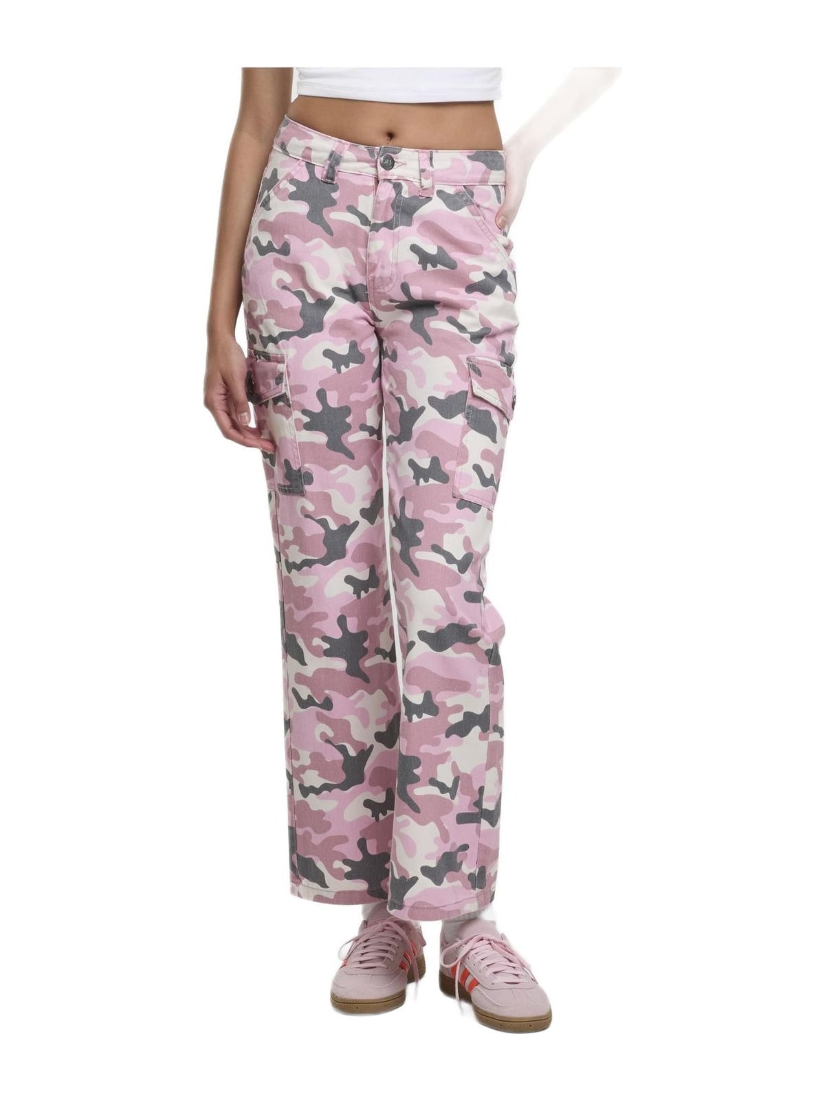 Παντελόνι Jeans Straight Fit DFLJS197-00935 DEF Pink Camo