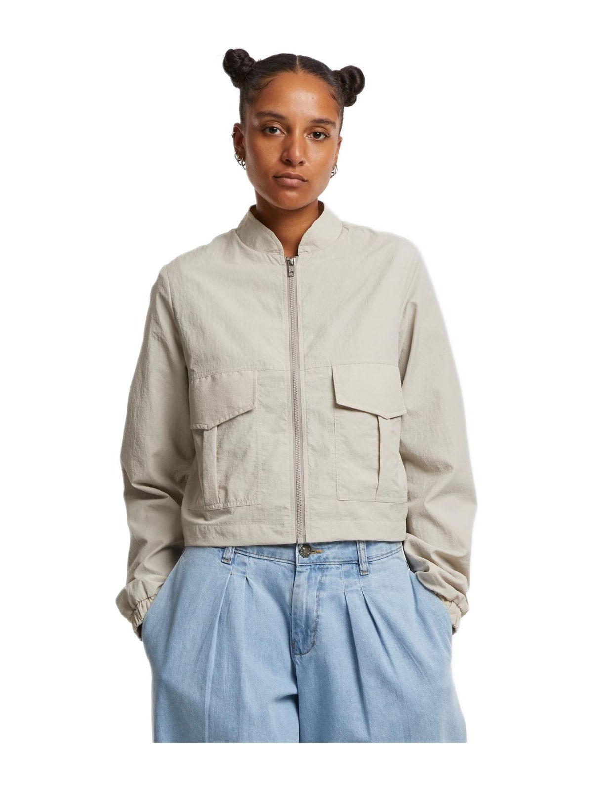 Γυναικείο Μπουφάν Short Crinkle Nylon Jacket TB7446 Urban Classics stonegrey