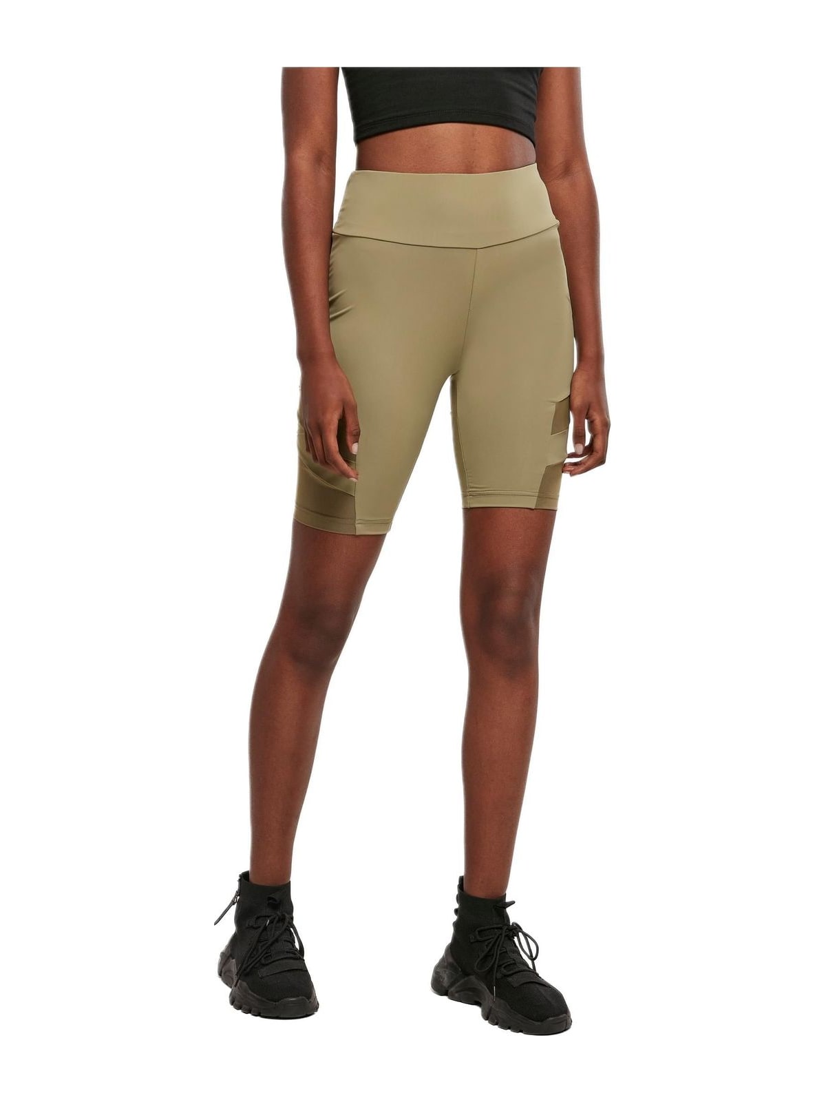 Γυναικείο Ποδηλατικό Σορτς High Waist Tech Mesh TB4354-00472 Urban Classics Khaki
