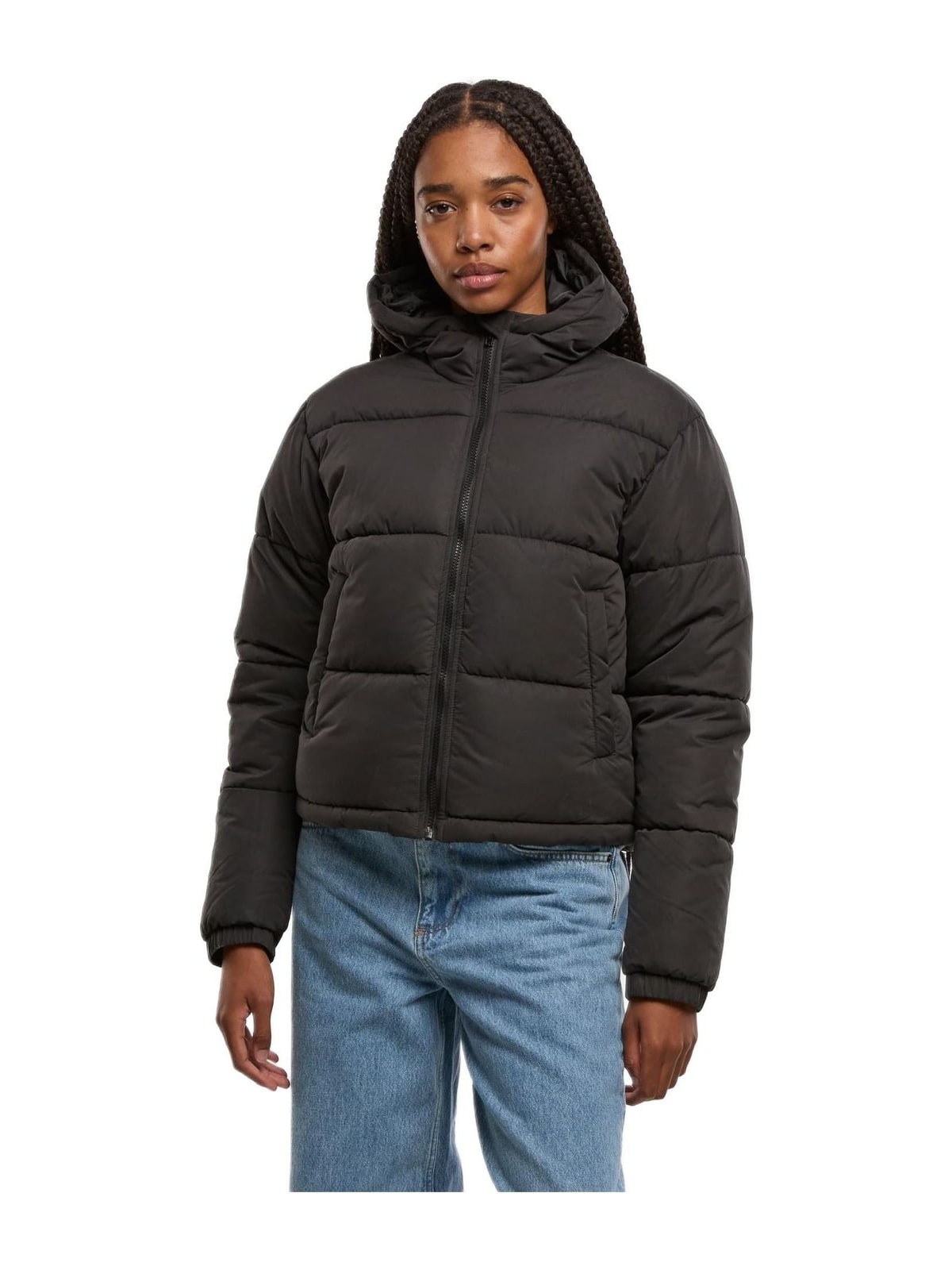 Γυναικείο Μπουφάν Puffer με Κουκούλα TB7587 Urban Classics Black