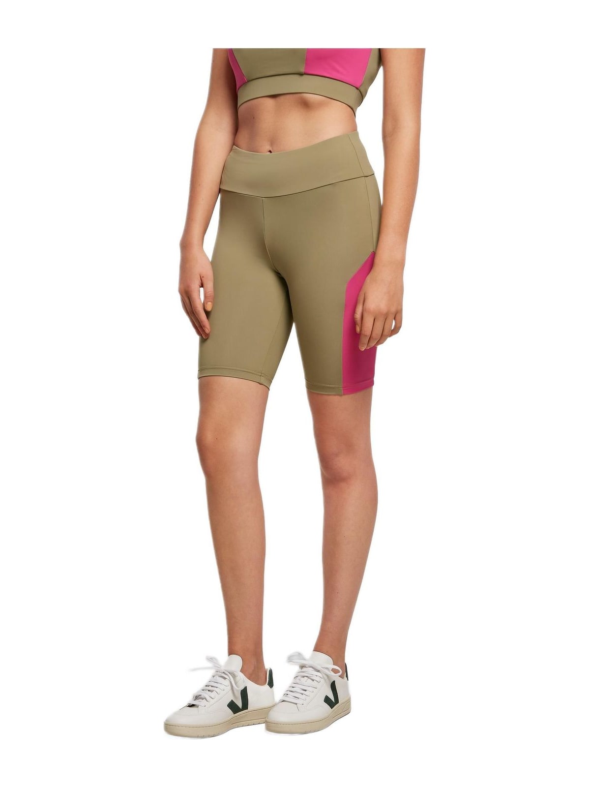 Γυναικείο Ποδηλατικό Σορτς TB5021 Urban Classics khaki/brightviolet