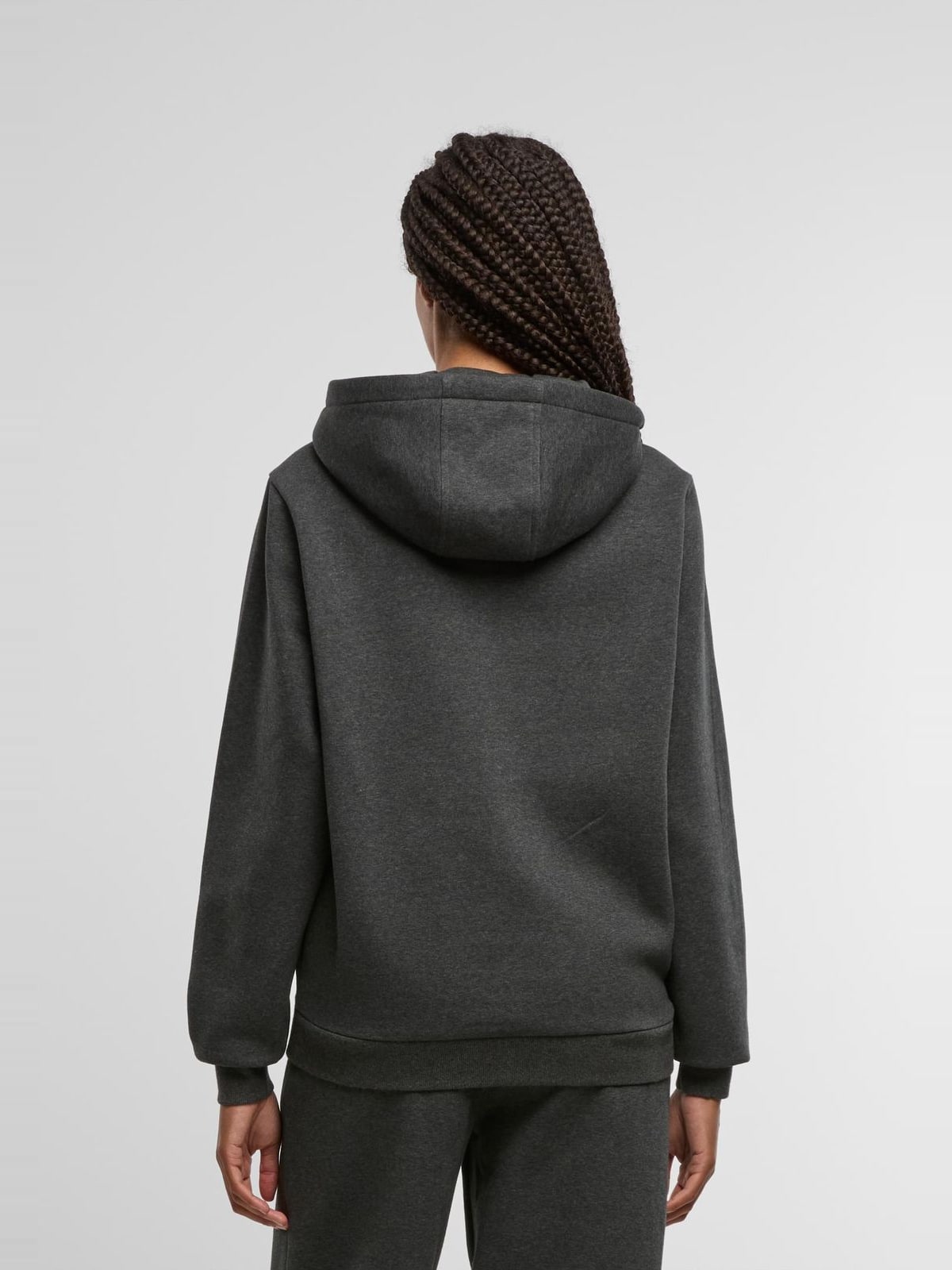Γυναικείο Φούτερ με Κουκούλα Ladies Fluffy Hoody TB7105 Urban Classics Charcoal