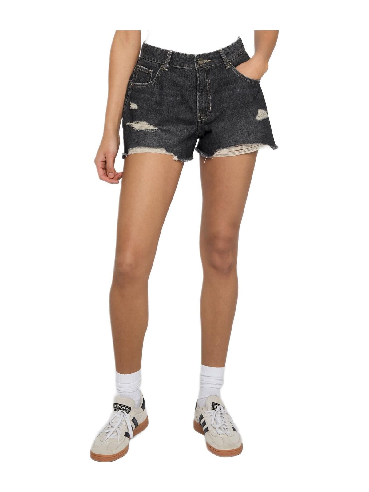 Γυναικείο Τζιν Σορτς TB8193-00709 Urban Classics black washed