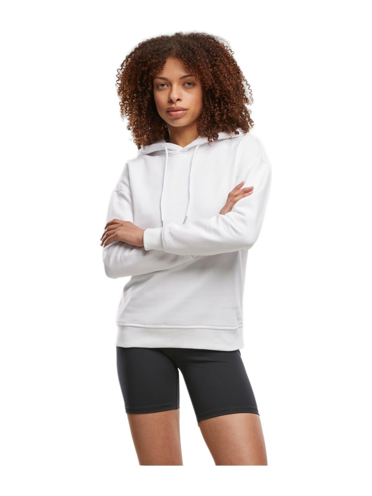 Γυναικείο Φούτερ με Κουκούλα TB1524-00220 Urban Classics White
