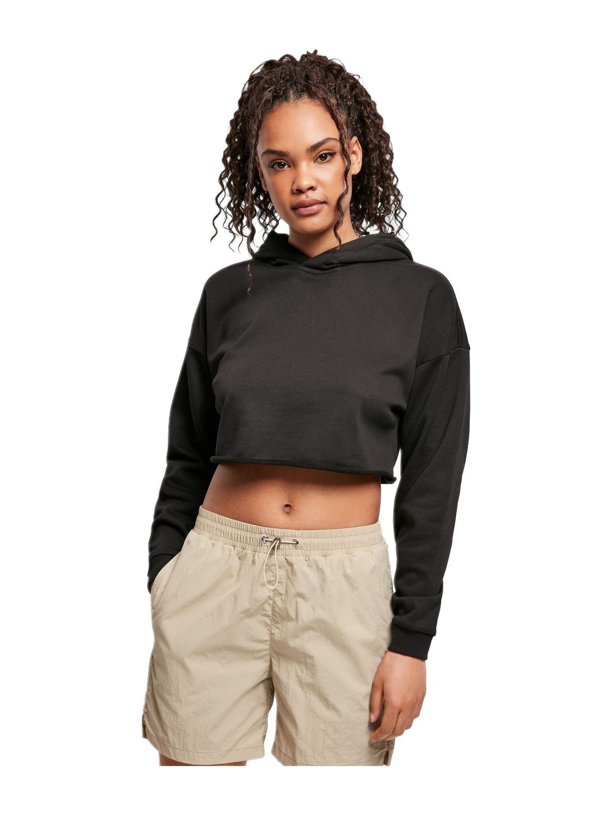 Γυναικείο Φούτερ Oversized Cropped TB4356 Urban Classics Black