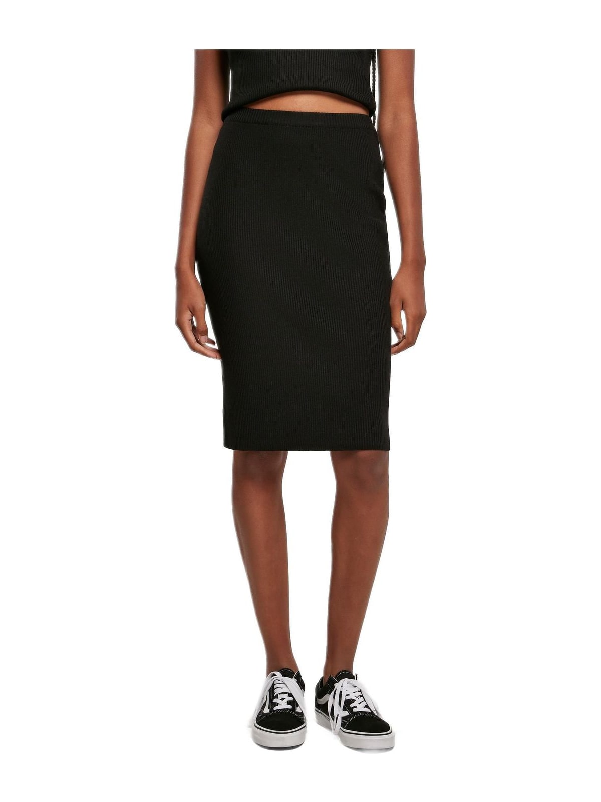 Γυναικεία Rib Πλεκτή Midi Φούστα TB5058-00007 Urban Classics Black