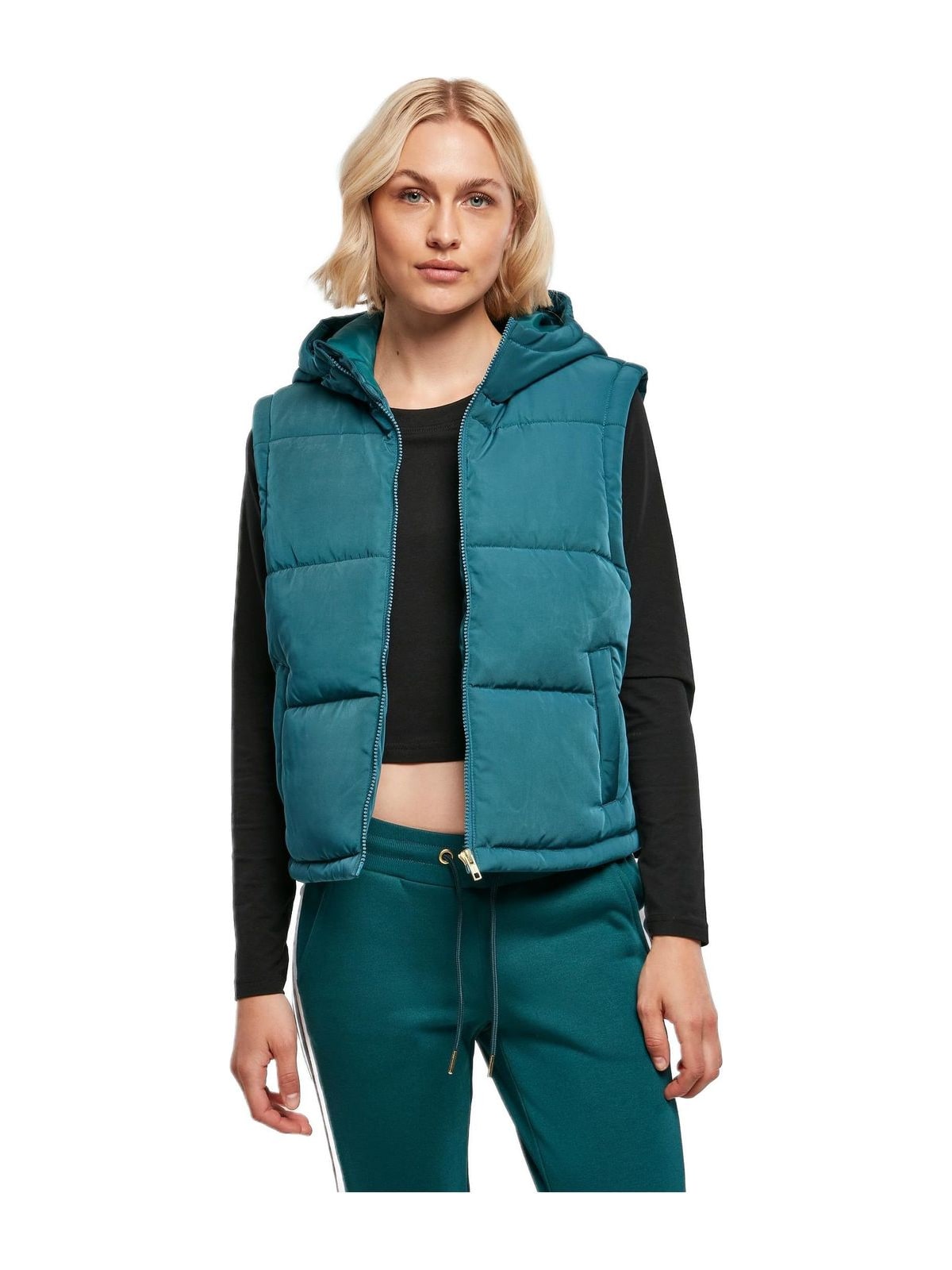 Aμανίκo Μπουφάν Puffer Ladies Recycled Twill Puffer Vest TB5083 Urban Classics jasper