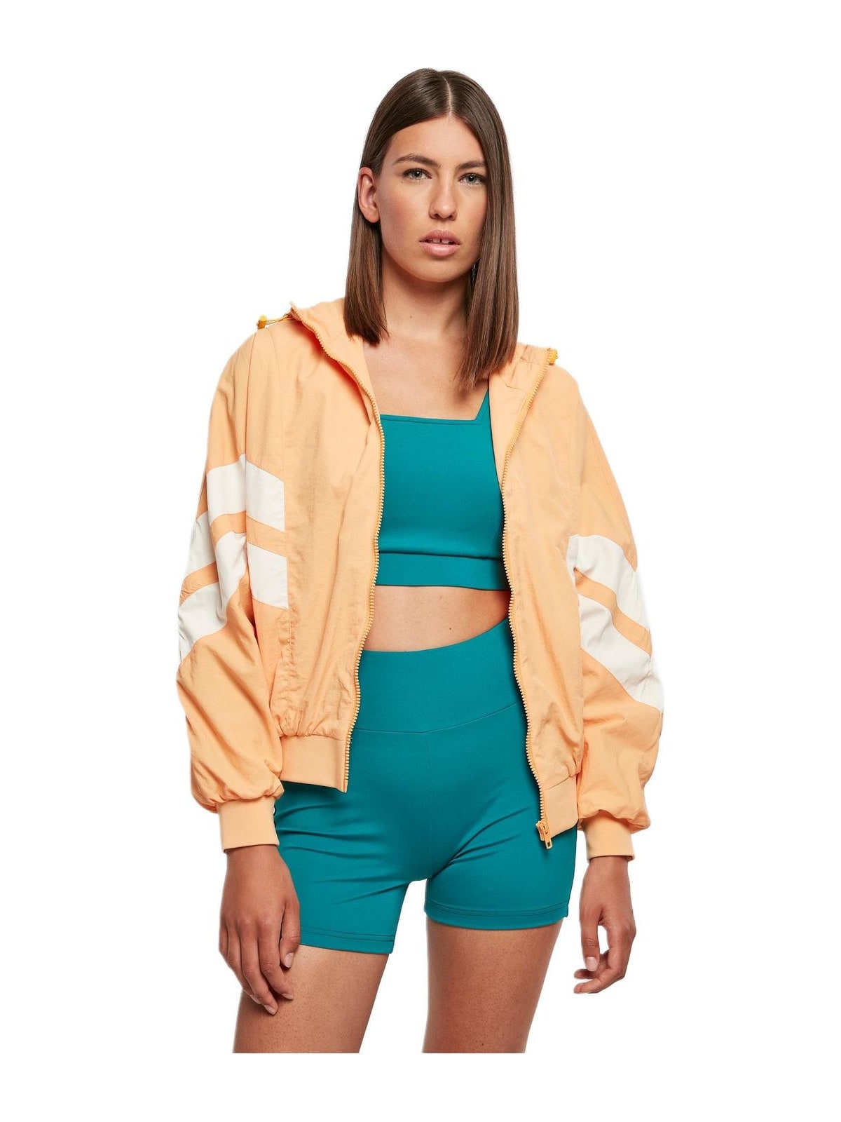 Γυναικείο Μπουφάν Crinkle Batwing TB2664 Urban Classics Col.Paleorange/Whitesand