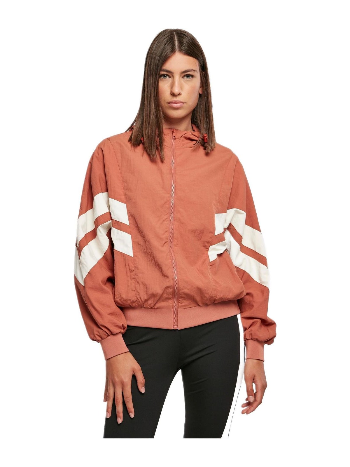 Γυναικείο Μπουφάν Crinkle Batwing TB2664 Urban Classics Terracotta/Whitesand