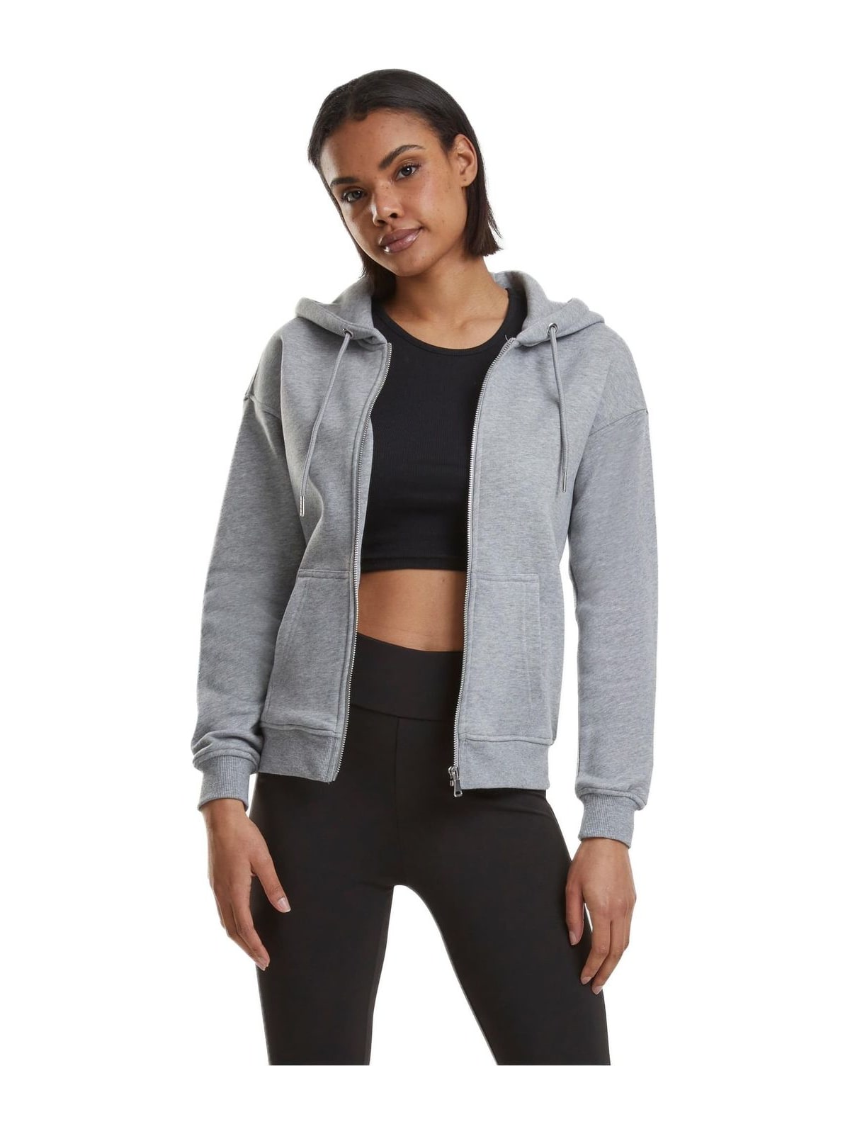 Γυναικεία Ζακέτα με Κουκούλα Ladies Classic Zip Hoody TB1982-00111 Urban Classics grey