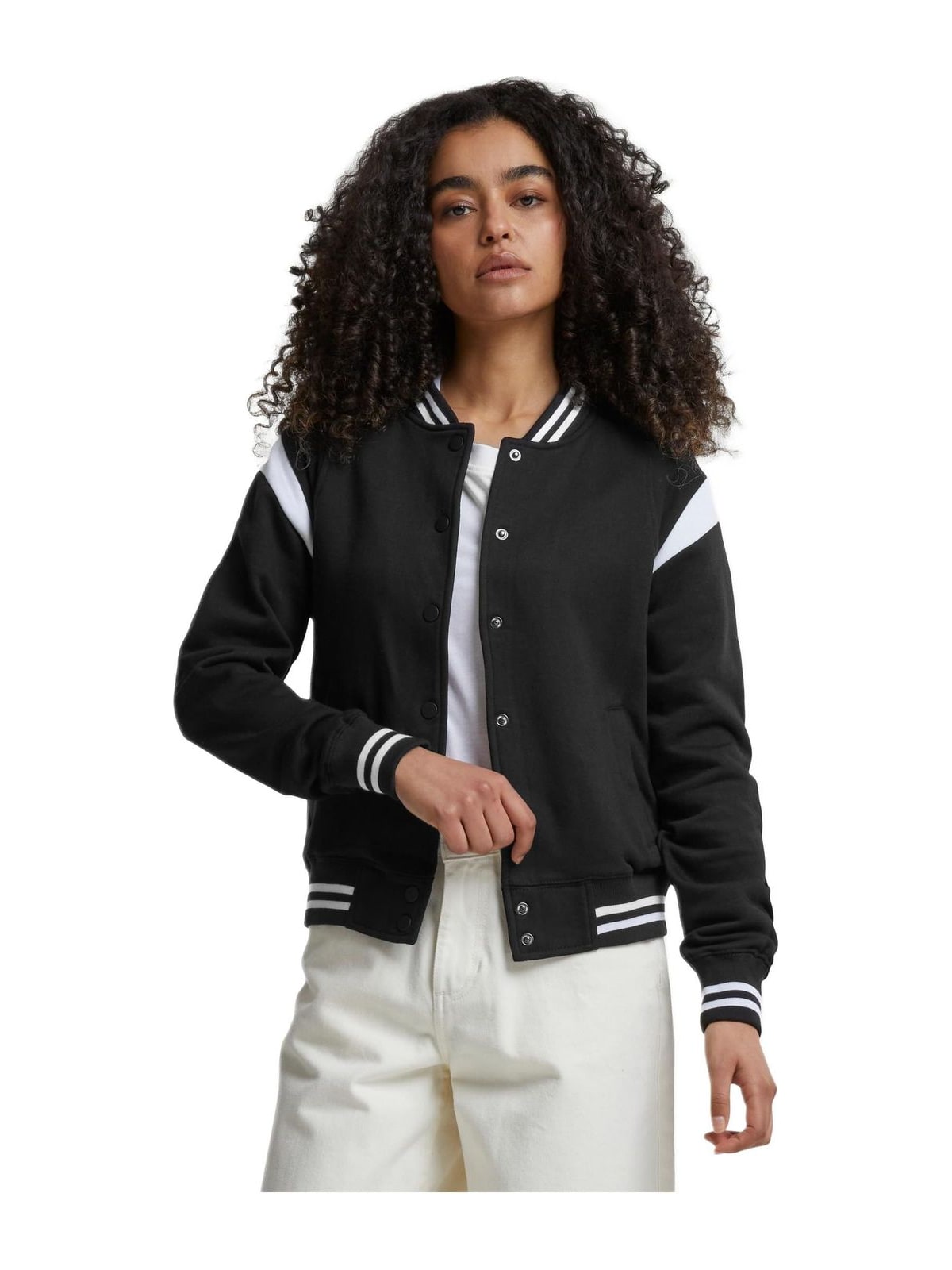Γυναικείο Φούτερ Μπουφάν Sweat Jacket TB2618-00050 Urban Classics blk/wht