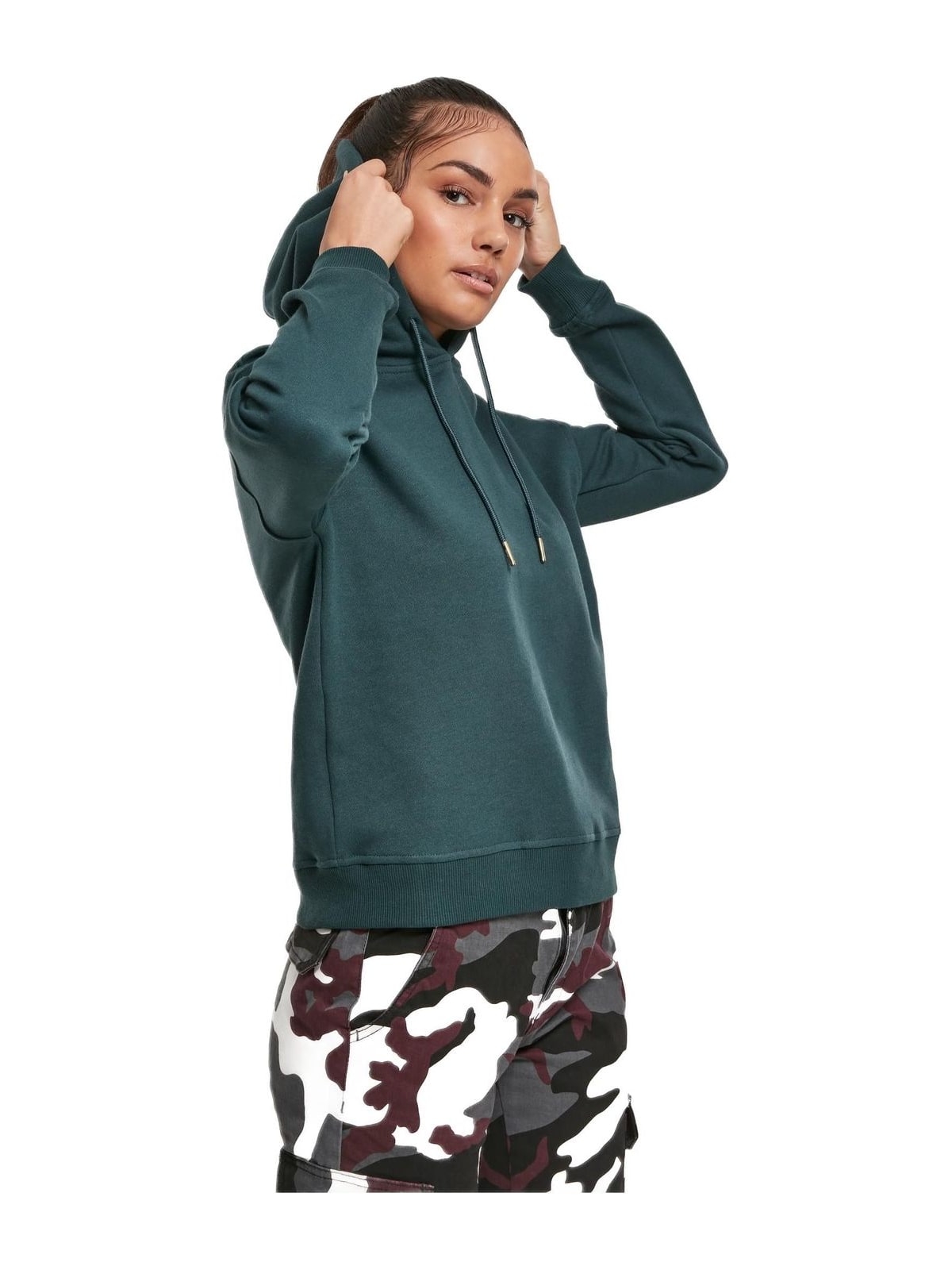 Γυναικείο Φούτερ με Κουκούλα TB1524 Urban Classics Bottlegreen