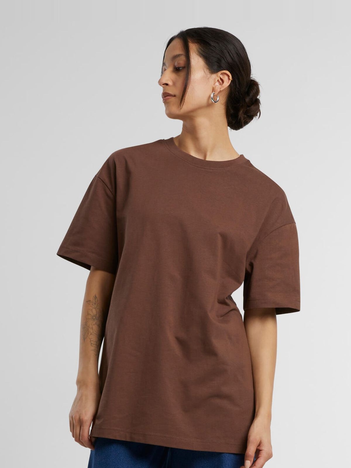 Γυναικείο T-shirt Oversized Boyfriend BY149 Build Your Brand Chocolate Brown