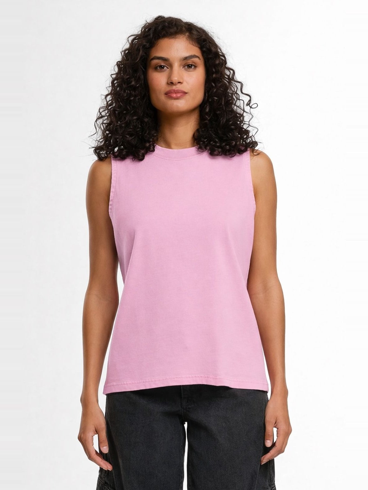 Γυναικείο Vintage Washed Sleeveless Tee Build Your Brand BY429 Cool Pink