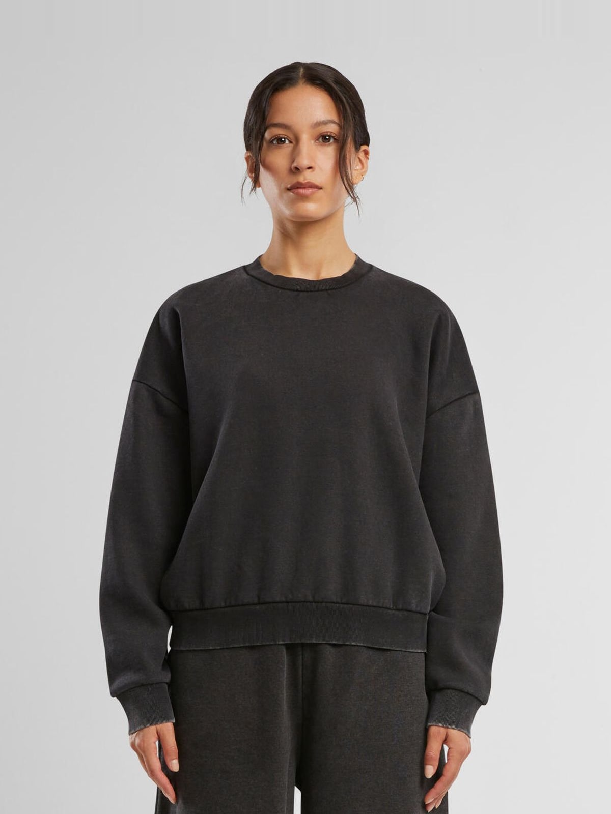 Γυναικείο Φούτερ Crewneck BY301 Build Your Brand Vintage Heavy Black