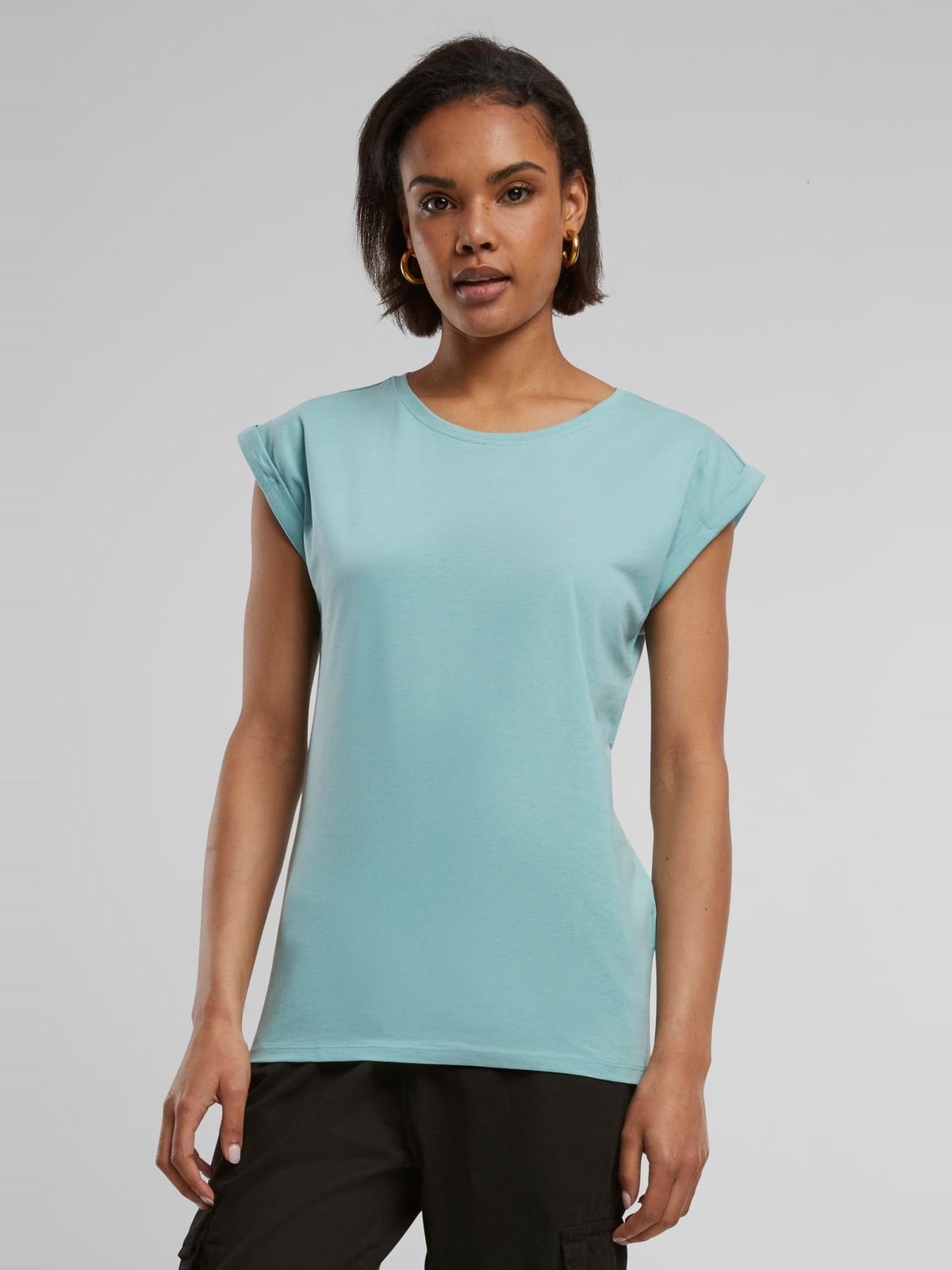 Γυναικείο T-shirt BY021 Build Your Brand Extended Shoulder Tee Blue Mint
