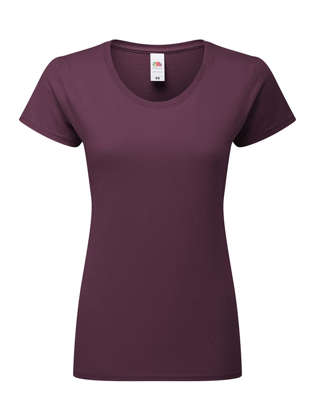 Γυναικείο T-Shirt 61-424-0 Fruit of the Loom Iconic 195 Ringspun Premium Dark Plum