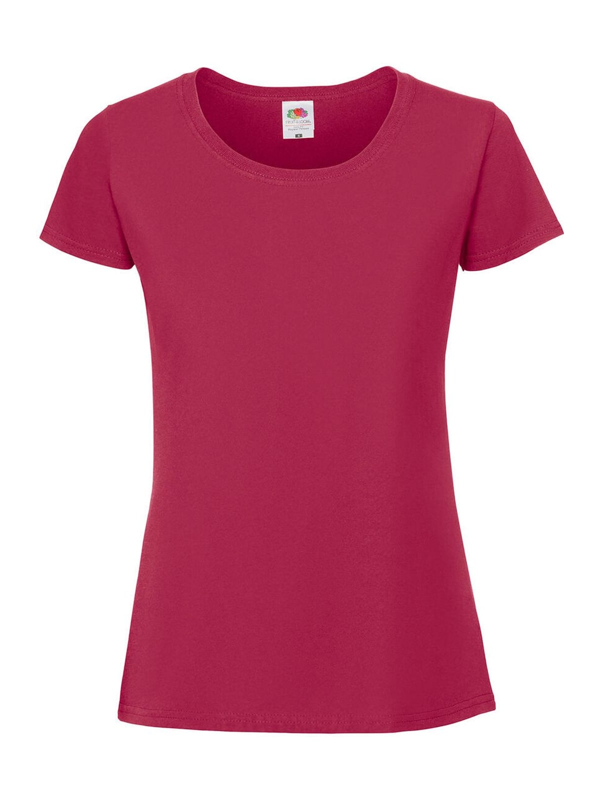 Γυναικείο T-Shirt 61-424-0 Fruit of the Loom Iconic 195 Ringspun Premium Cranberry