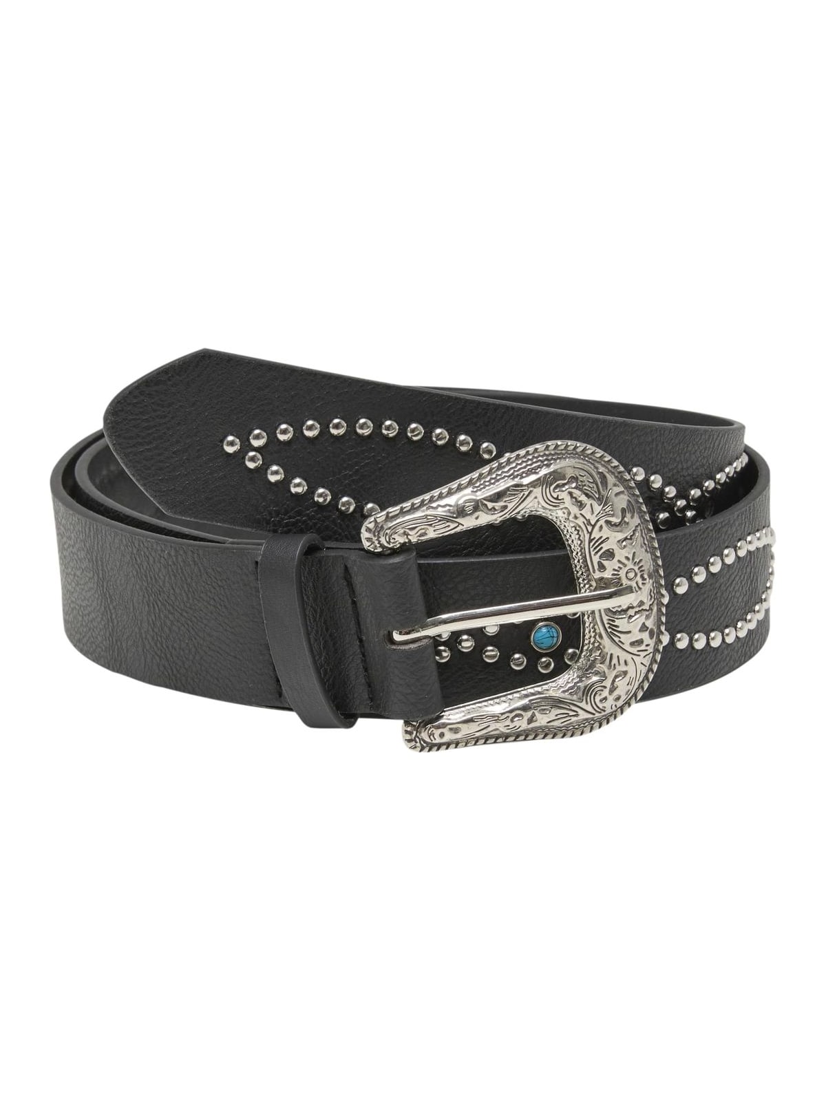 Synthetic Leather Western Rivet Belt με εντυπωσιακή αγκράφα TB8302-00007 Urban Classics black