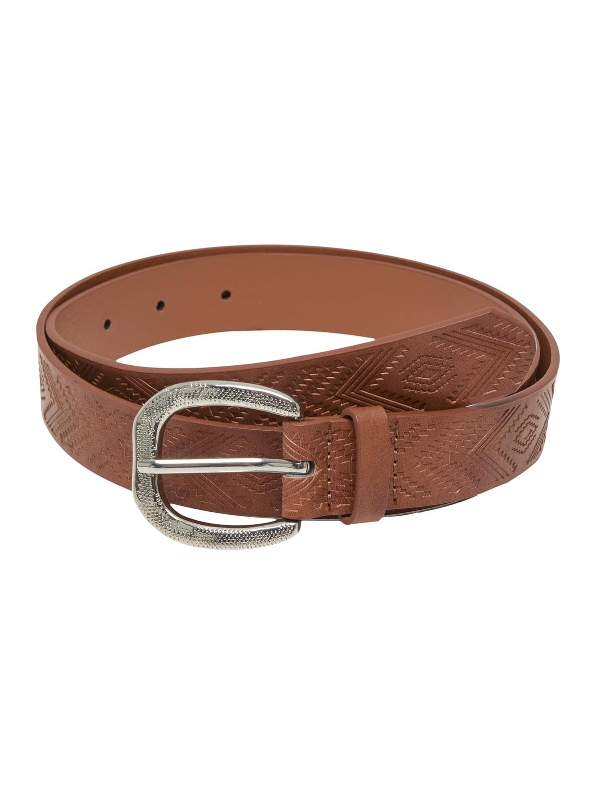 Ζώνη Leather Imitation Punched Pattern με μοναδικό σχέδιο τρυπών TB8311-03725 Urban Classics lightbrown
