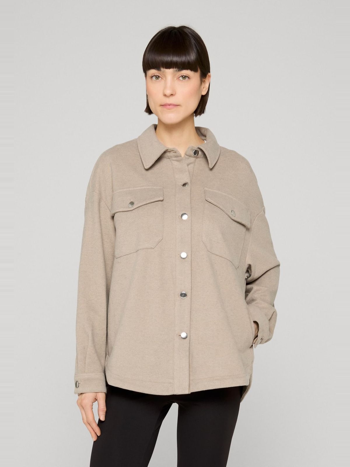 Γυναικείο overshirt Ladies Classic με δύο τσέπες στο στήθος TB3779-03339 Urban Classics lighttaupe