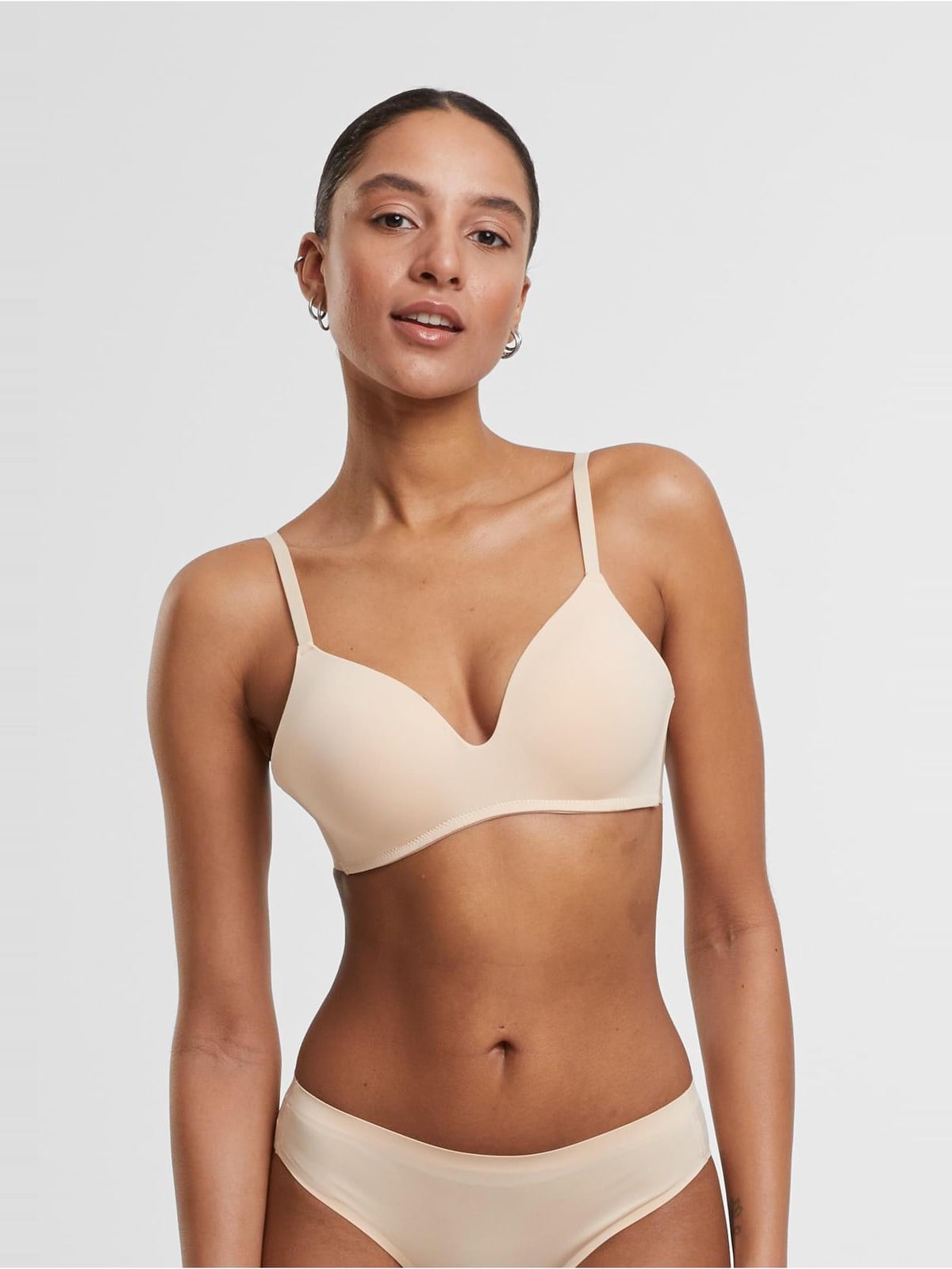 Γυναικείο σουτιέν Ladies Basic padded Bra 2-Pack με ελαφρώς ενισχυμένα cups TB7654A-20542 Urban Classics nude+nude