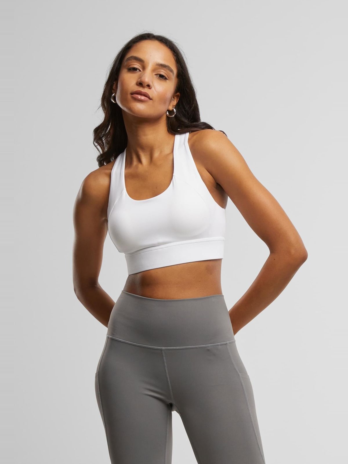 Γυναικείο sports bra με racerback σχέδιο TB7805-00220 Urban Classics white