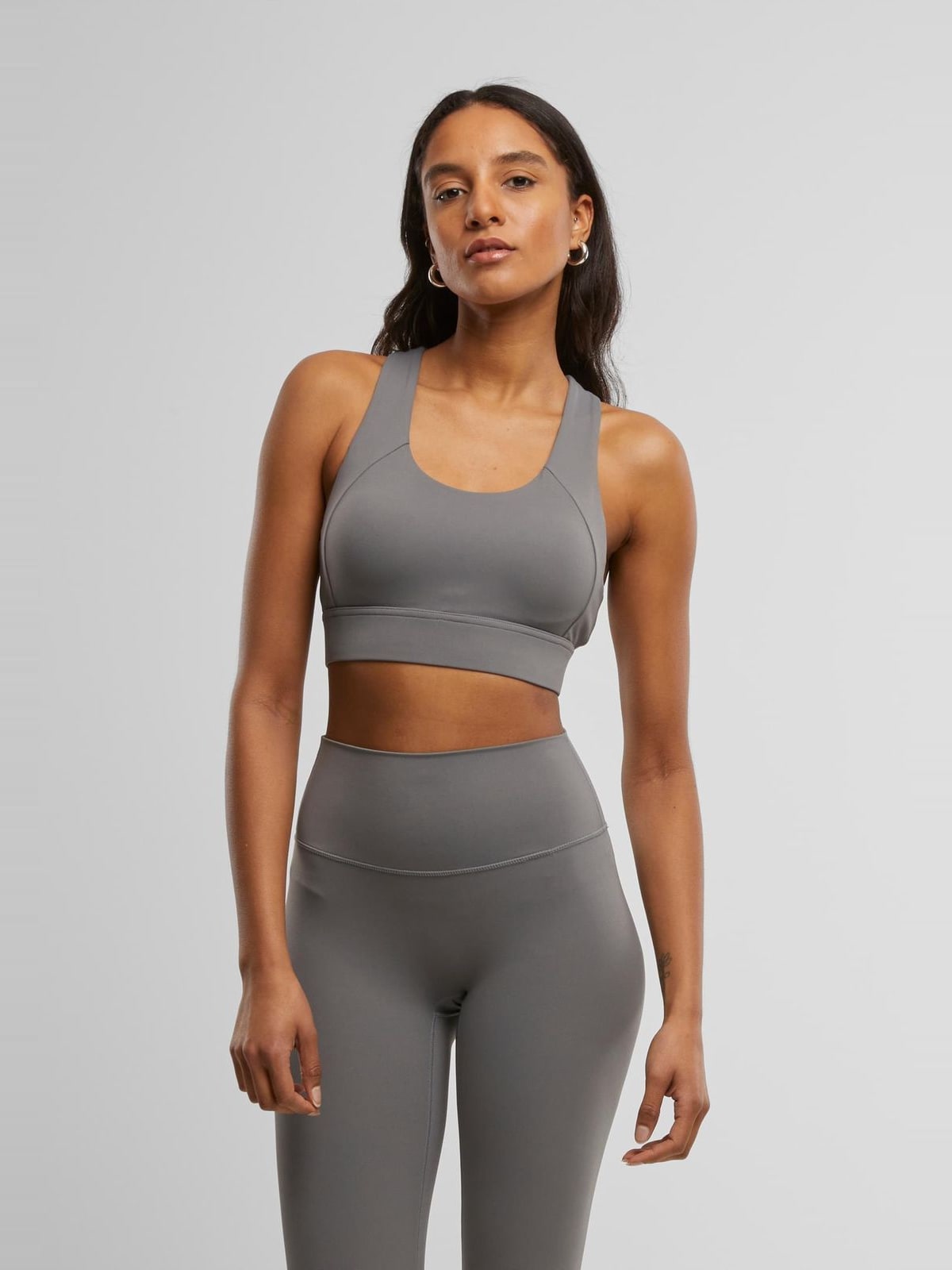 Γυναικείο sports bra με racerback σχέδιο TB7805-20523 Urban Classics senior grey