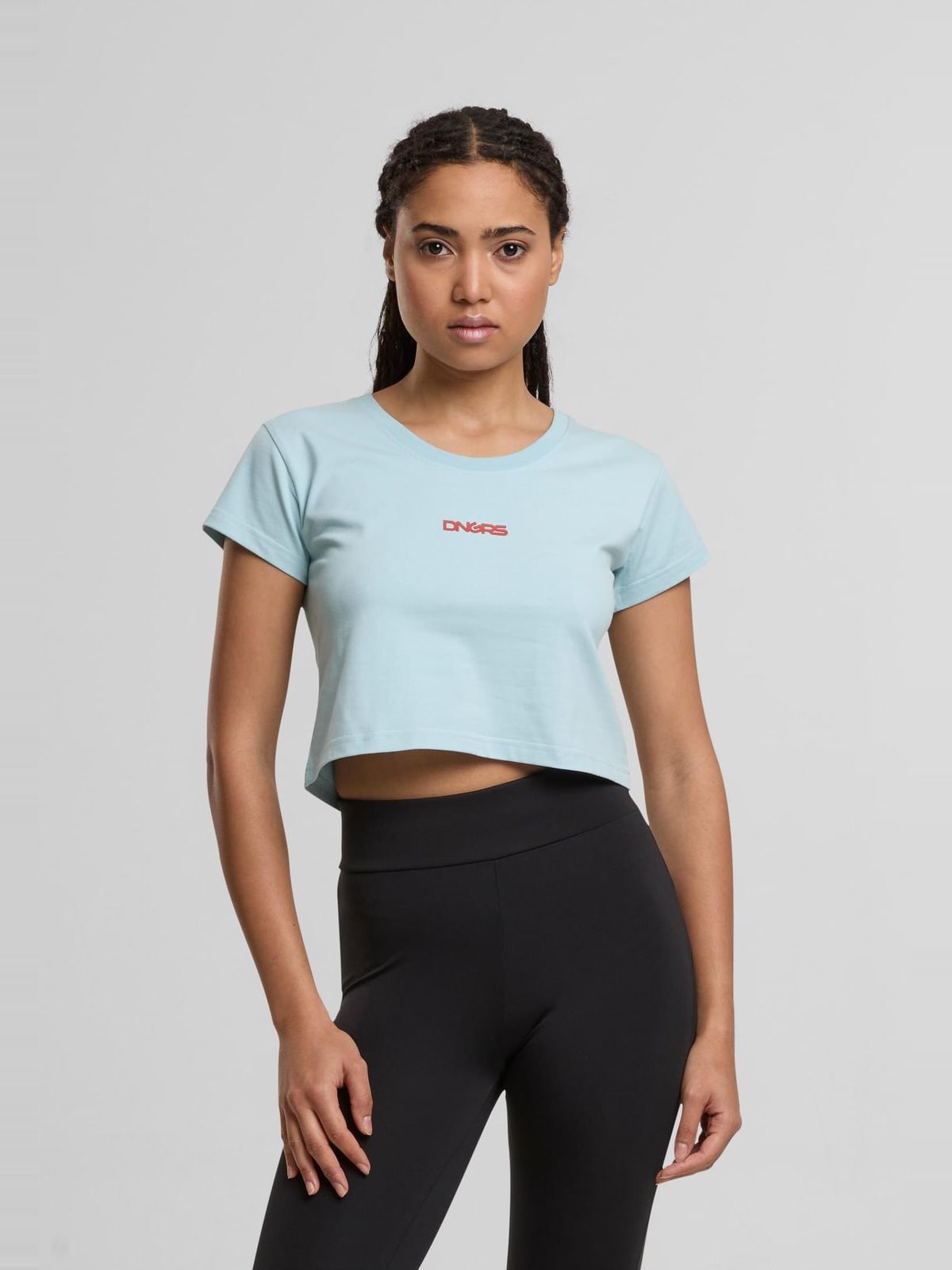 Cropped T-shirt Fast με μινιμαλιστικό λογότυπο DLTS140-09765 Dangerous DNGRS cool blue