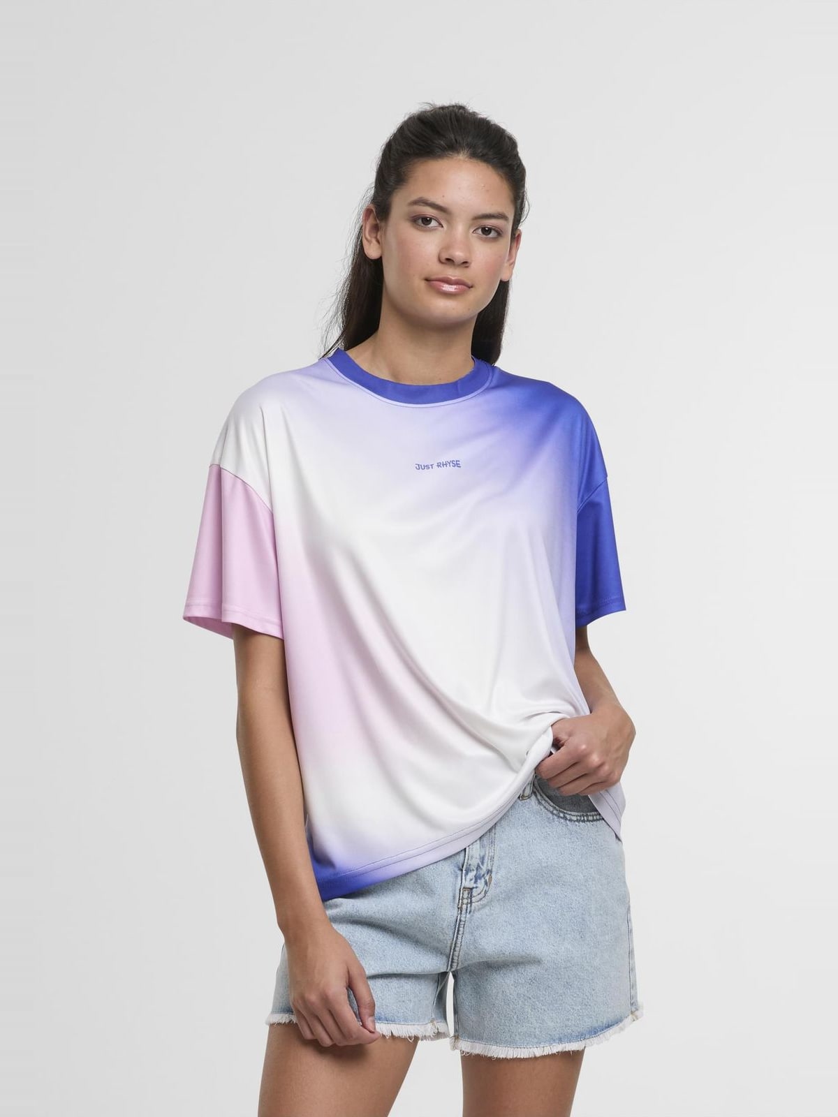 Oversized T-shirt Dive με στρογγυλή λαιμόκοψη JLTS282-00195 Just Rhyse purple