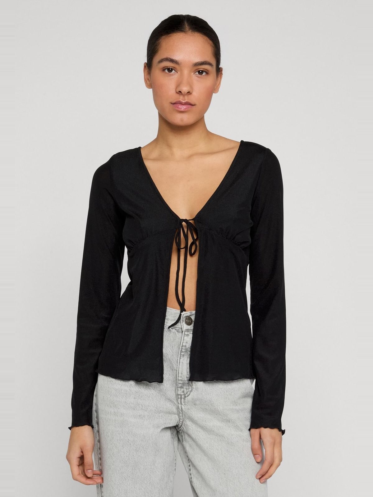 Γυναικείο mesh cardigan με ανοιχτή σιλουέτα TB8187-00007 Urban Classics black
