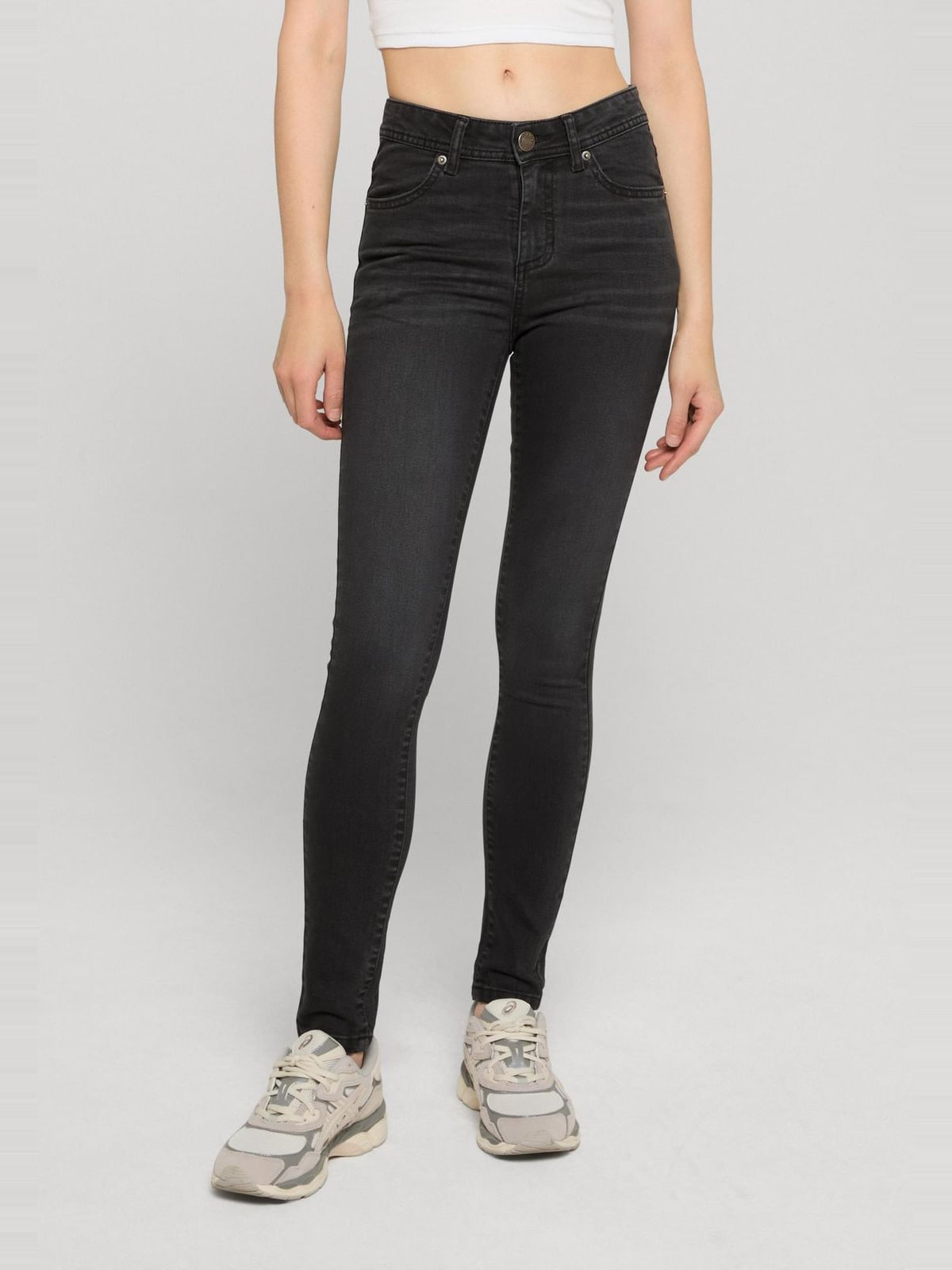 Ladies Skinny Fit Denim με άνετη εφαρμογή TB8370-00709 Urban Classics black washed