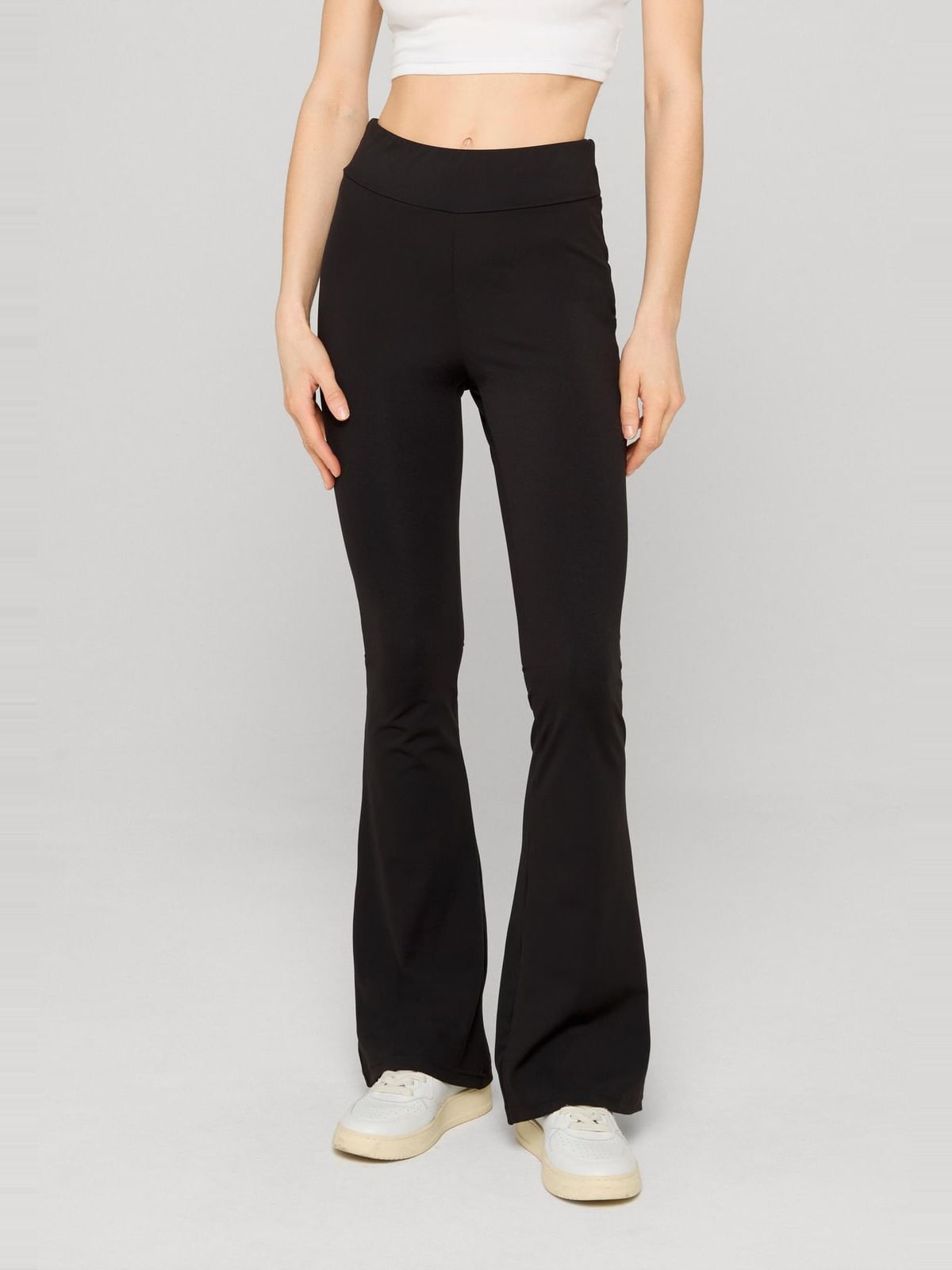 Γυναικεία κολάν High Waist Flared με ανακυκλωμένο stretch jersey TB5020-00007 Urban Classics black