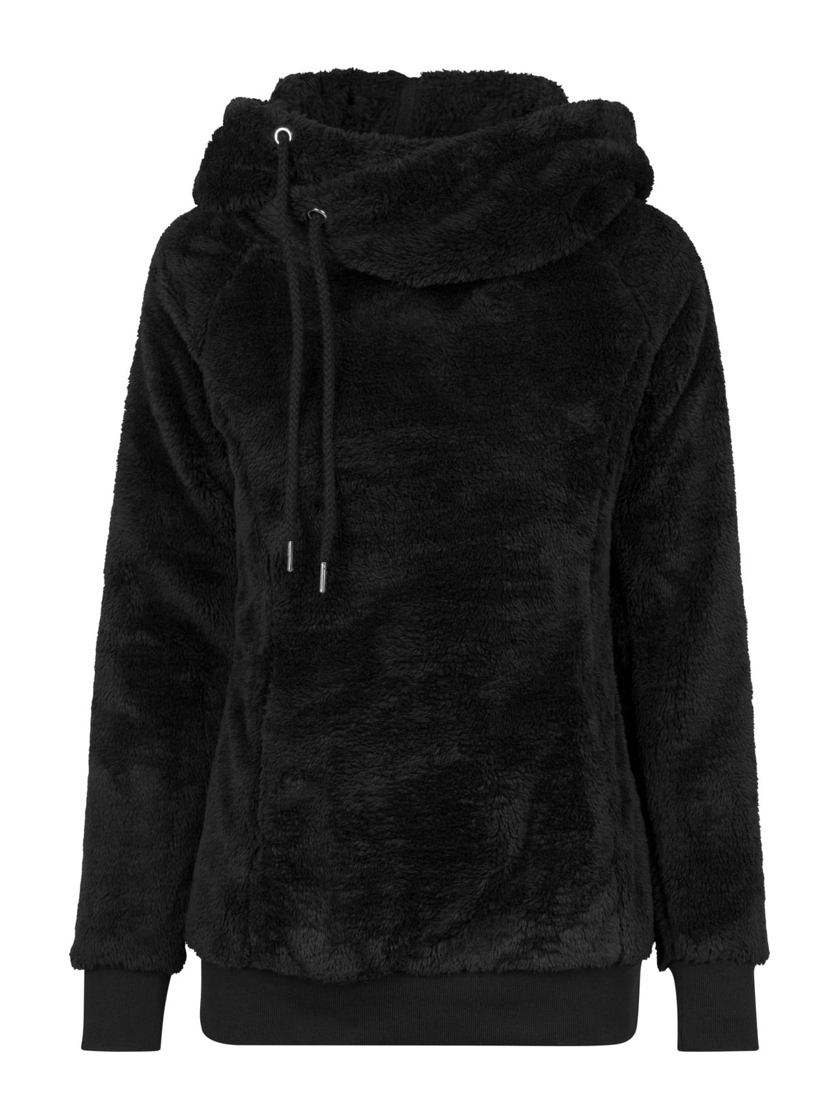 Ladies Long Teddy Hoody TB1752-00007 Urban Classics black