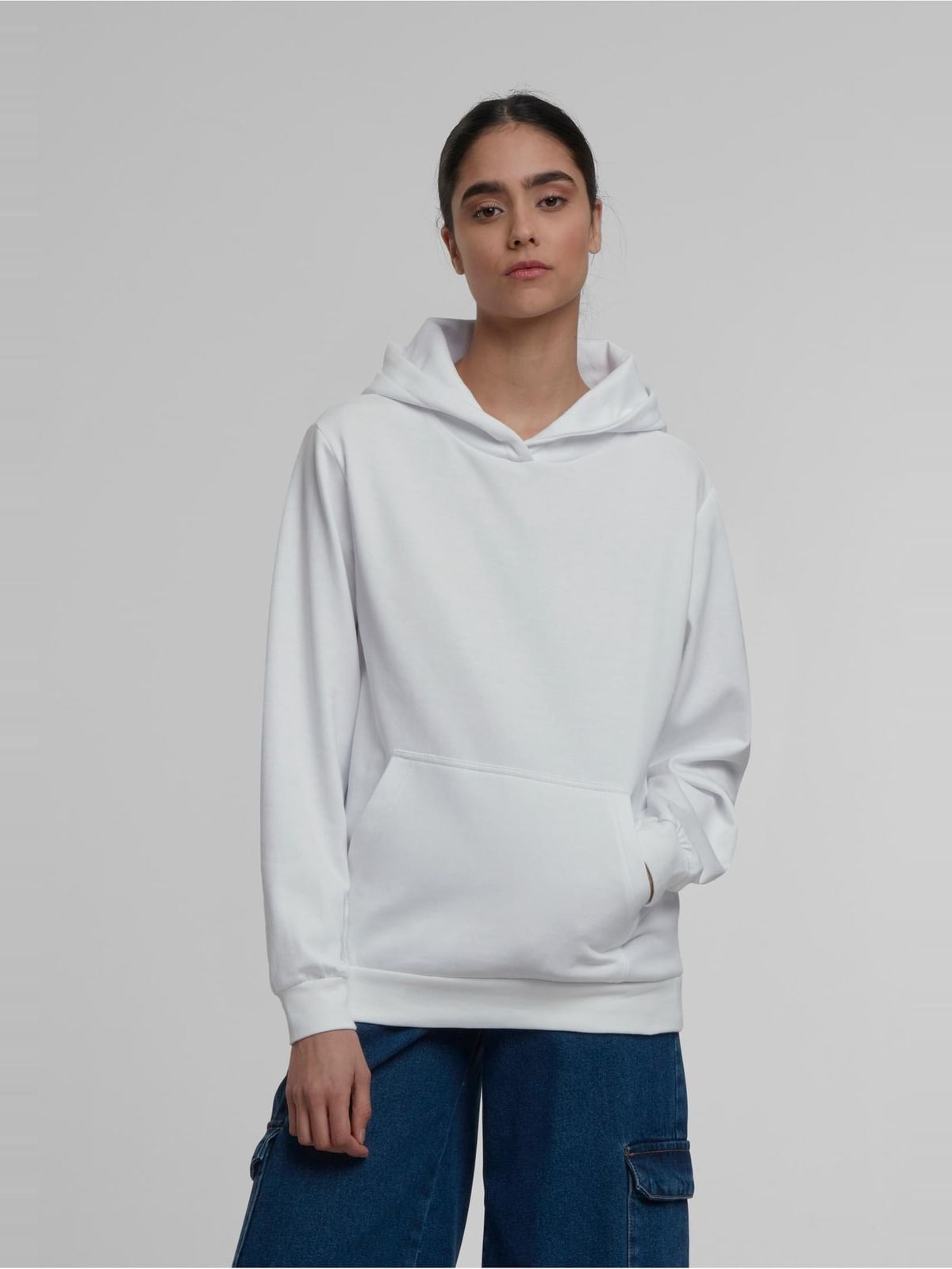 Γυναικείο hoodie Ladies Loose Light Brushed Fleece με χαλαρή εφαρμογή TB7431-00220 Urban Classics white