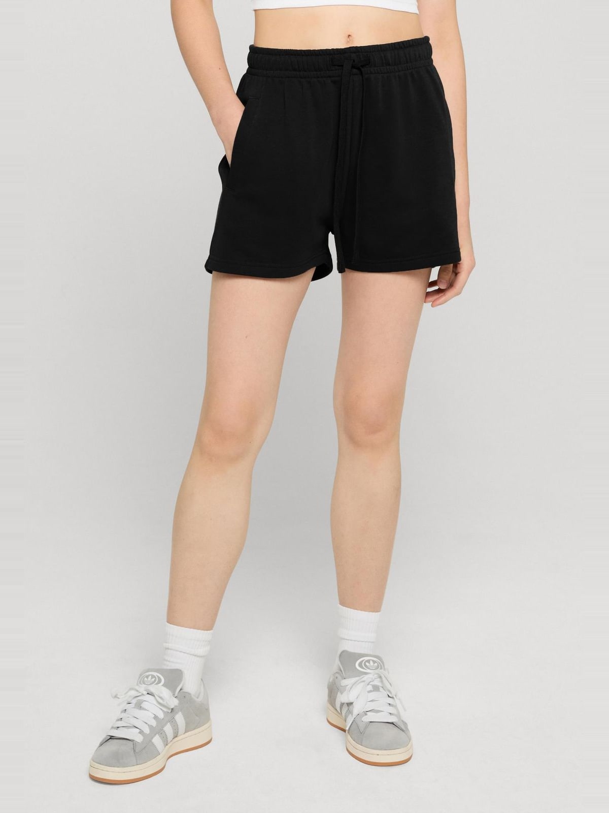 Γυναικεία σορτς Ladies Light Terry Shorts με ελαστική μέση TB8355-00007 Urban Classics black