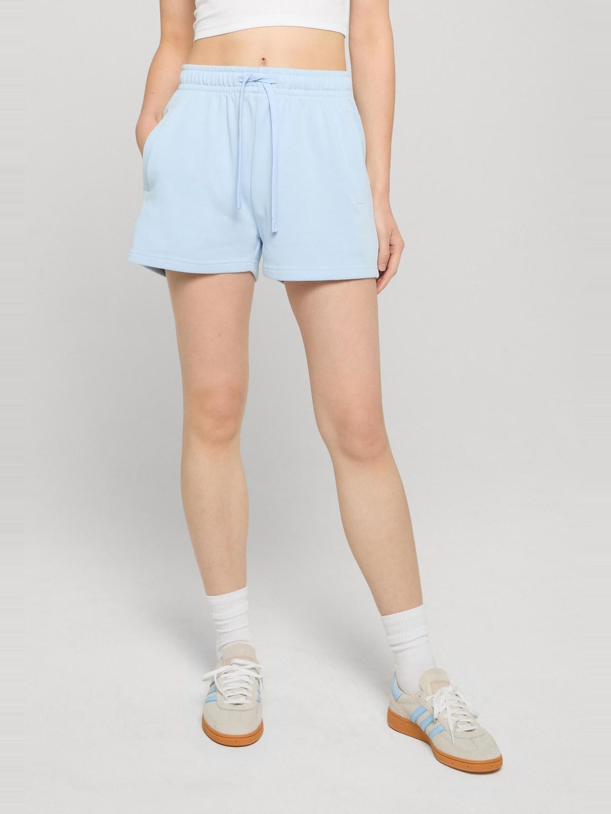 Γυναικεία σορτς Ladies Light Terry Shorts με ελαστική μέση TB8355-21550 Urban Classics freezeblue