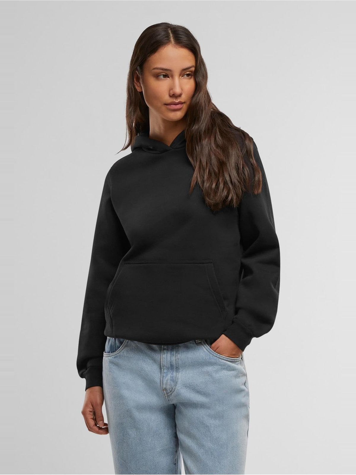 Γυναικείο φούτερ Loose Brushed Fleece Hoody με κουκούλα TB7433-00007 Urban Classics black