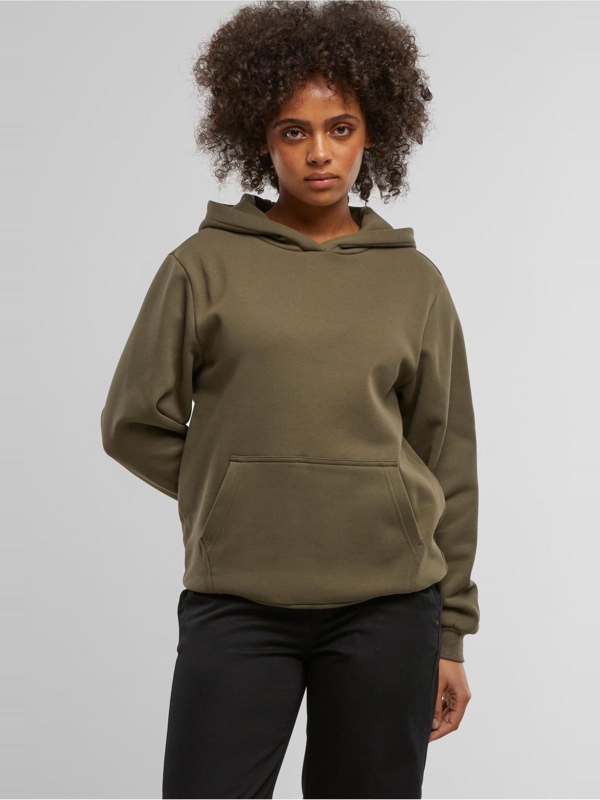 Γυναικείο φούτερ Loose Brushed Fleece Hoody με κουκούλα TB7433-00176 Urban Classics olive