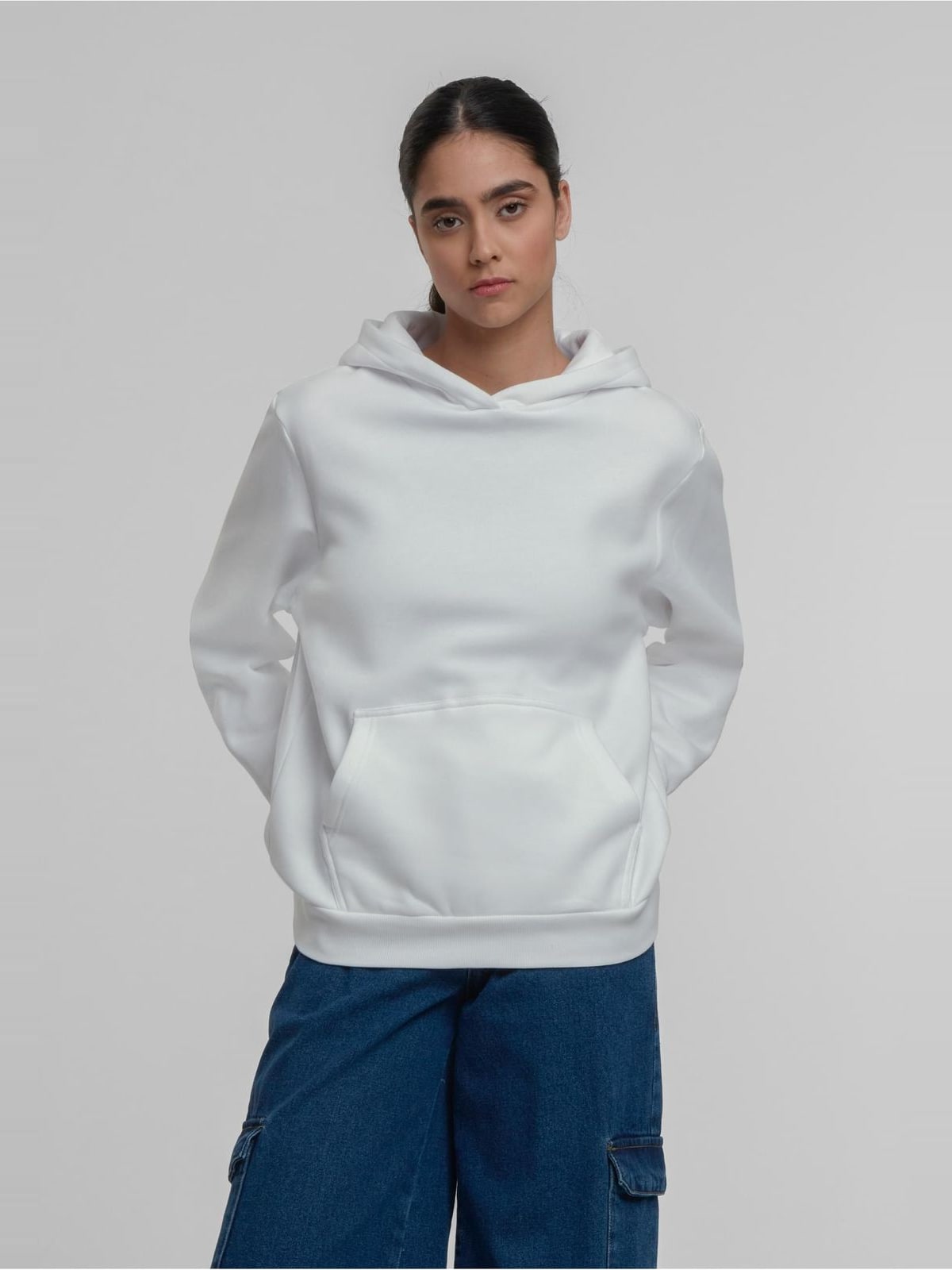 Γυναικείο hoodie Ladies Essentials Loose Brushed Fleece με χαλαρή εφαρμογή TB7435-00220 Urban Classics white