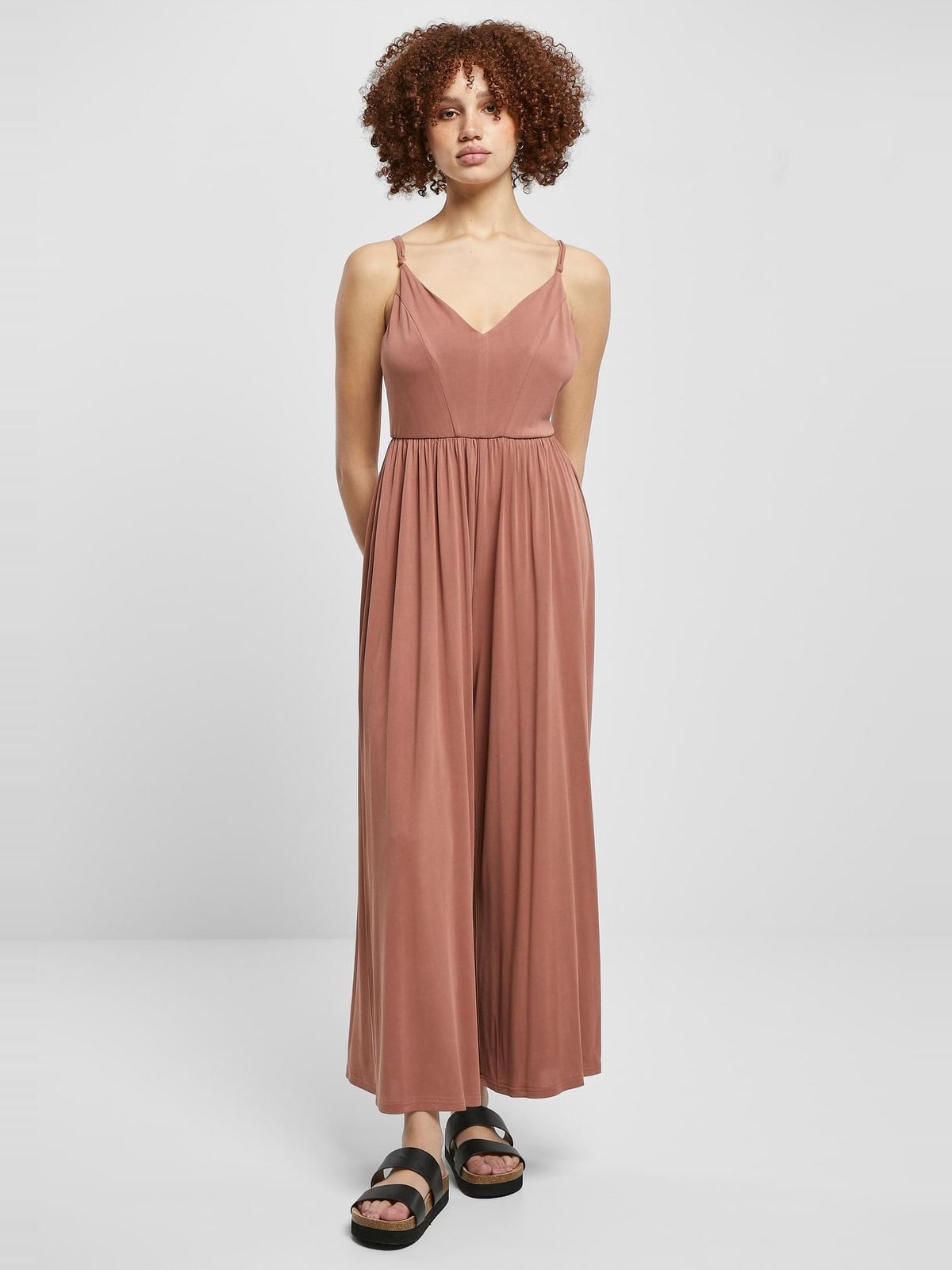 Γυναικείο jumpsuit Ladies Modal με ρυθμιζόμενες τιράντες TB6020-04420 Urban Classics terracotta
