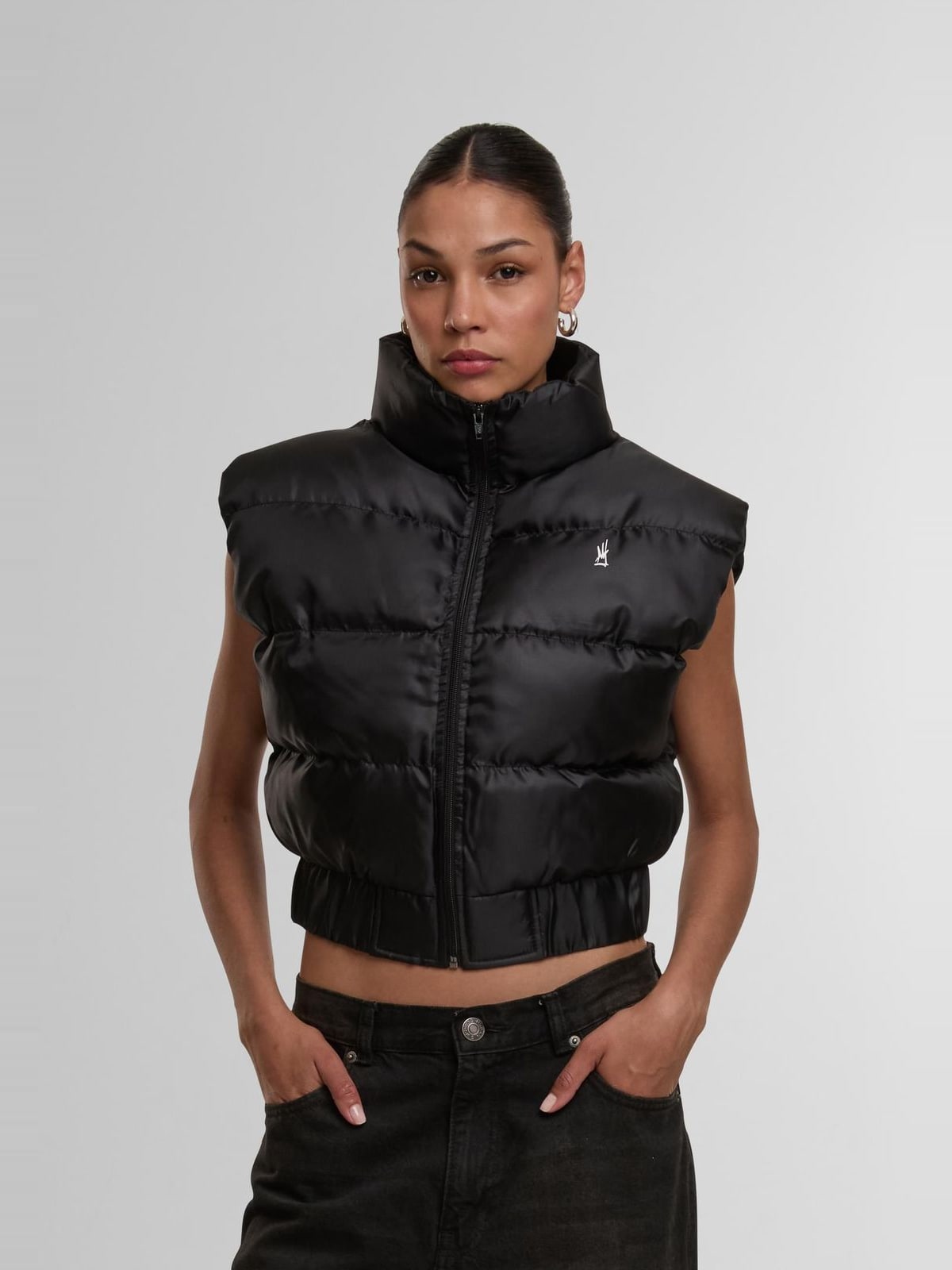 Γιλέκο Dangerous DNGRS Express Westen με oversized εφαρμογή DLVE001-00007 black