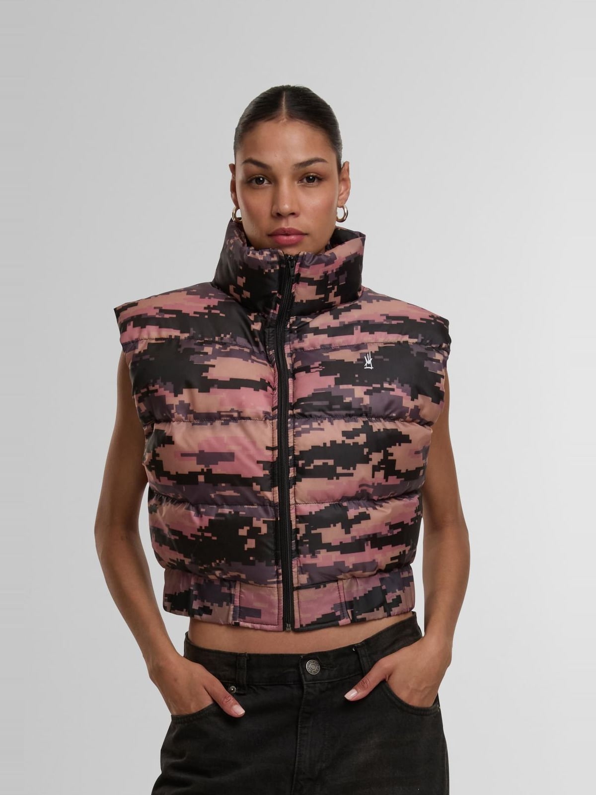 Γιλέκο Dangerous DNGRS Express Westen με oversized εφαρμογή DLVE001-17104 pixelcamouflage