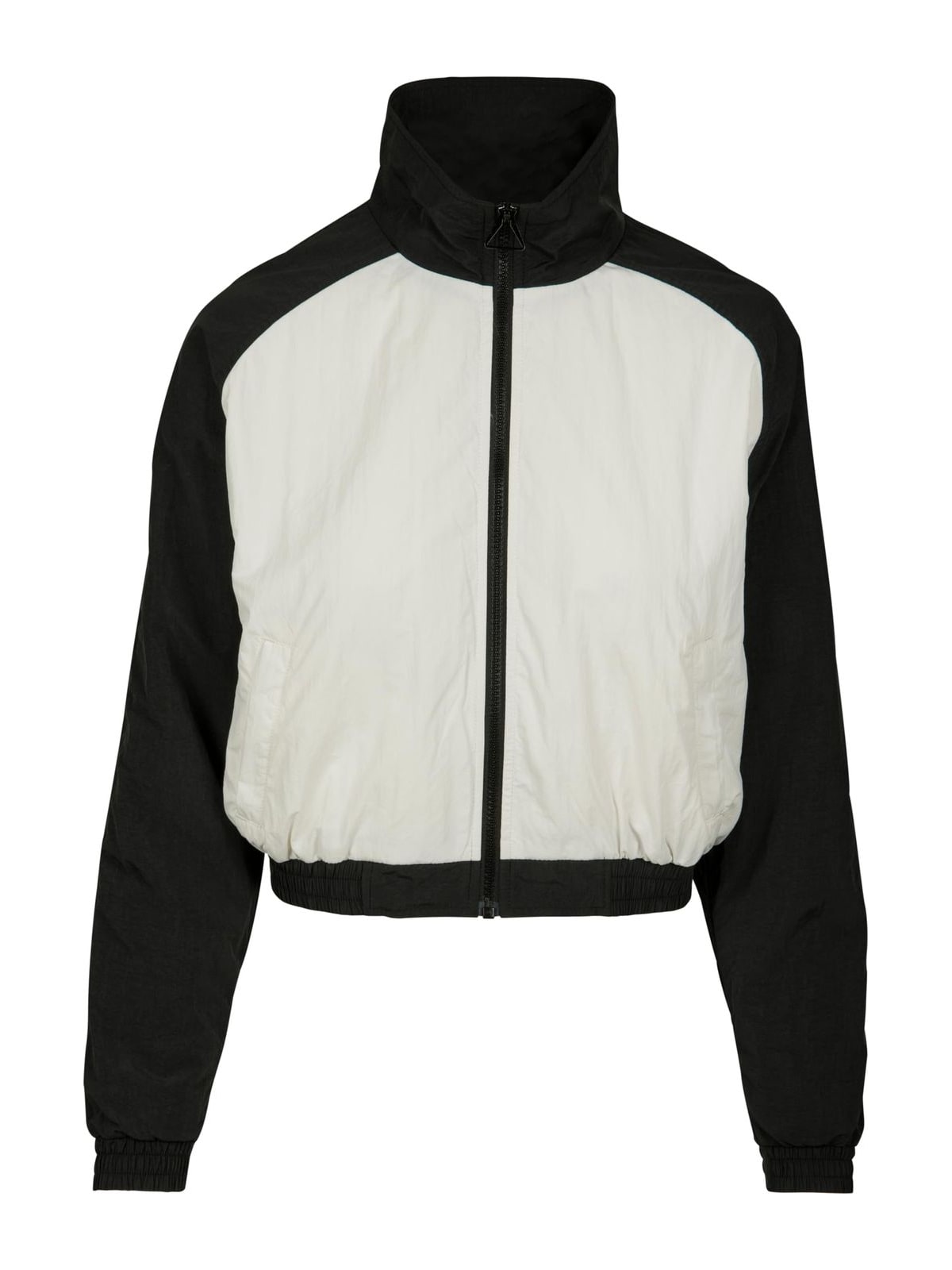 Αθλητικό μπουφάν Ladies Short Raglan Crinkle Batwing με φαρδιά μανίκια TB2662-00050 Urban Classics blk/wht