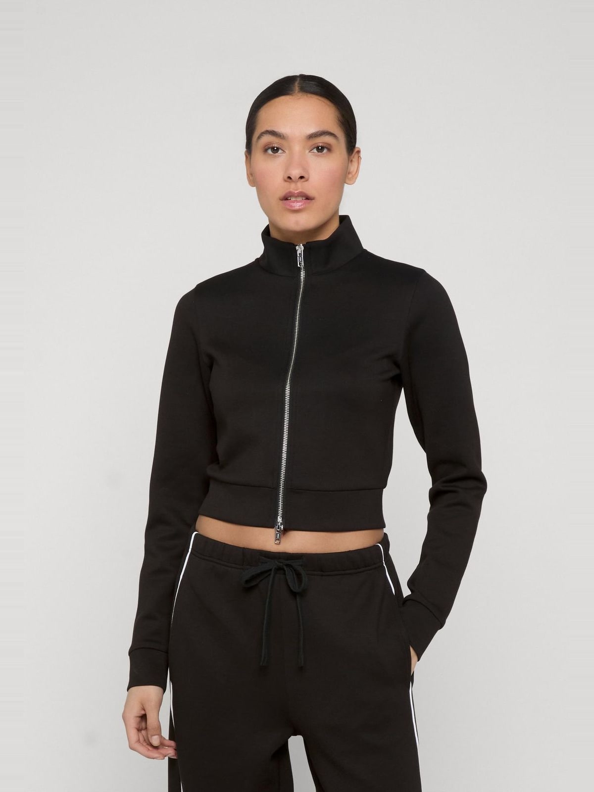 Αθλητικό μπουφάν Ladies Slim Fit Scuba Track Jacket με στενή εφαρμογή TB8135-00007 Urban Classics black