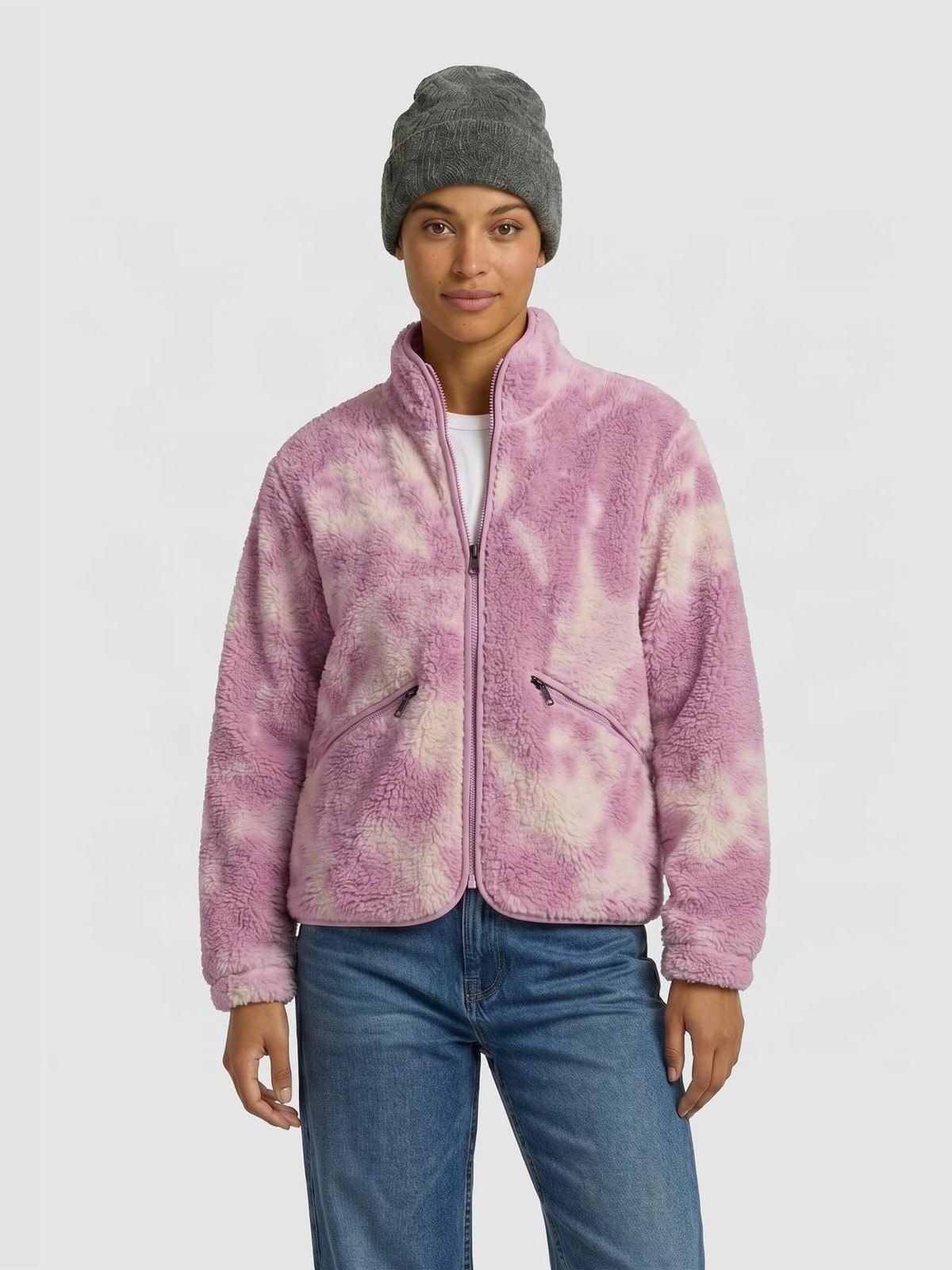 Γυναικείο μπουφάν Ladies Printed Sherpa Jacket με μοναδικό σχέδιο TB8505-22938 Urban Classics rosetiedye