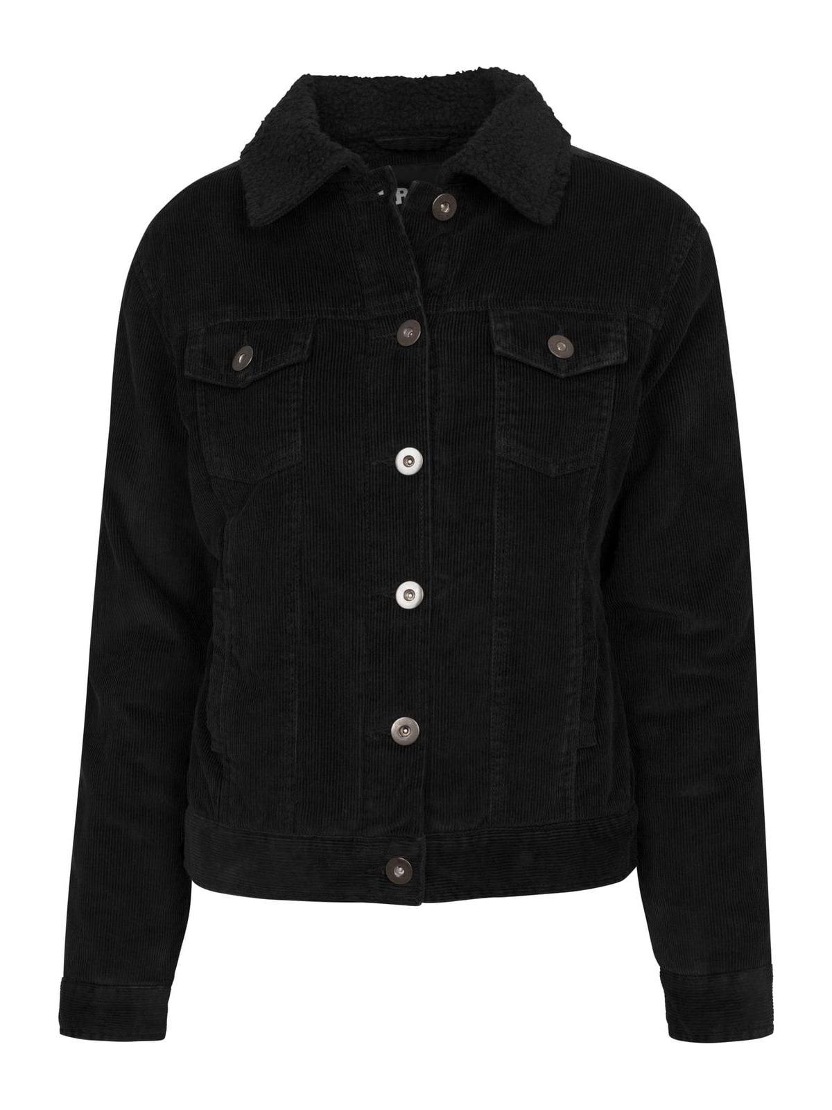 Γυναικείο μπουφάν Sherpa Corduroy Jacket με επένδυση Sherpa TB1859-00825 Urban Classics black/black