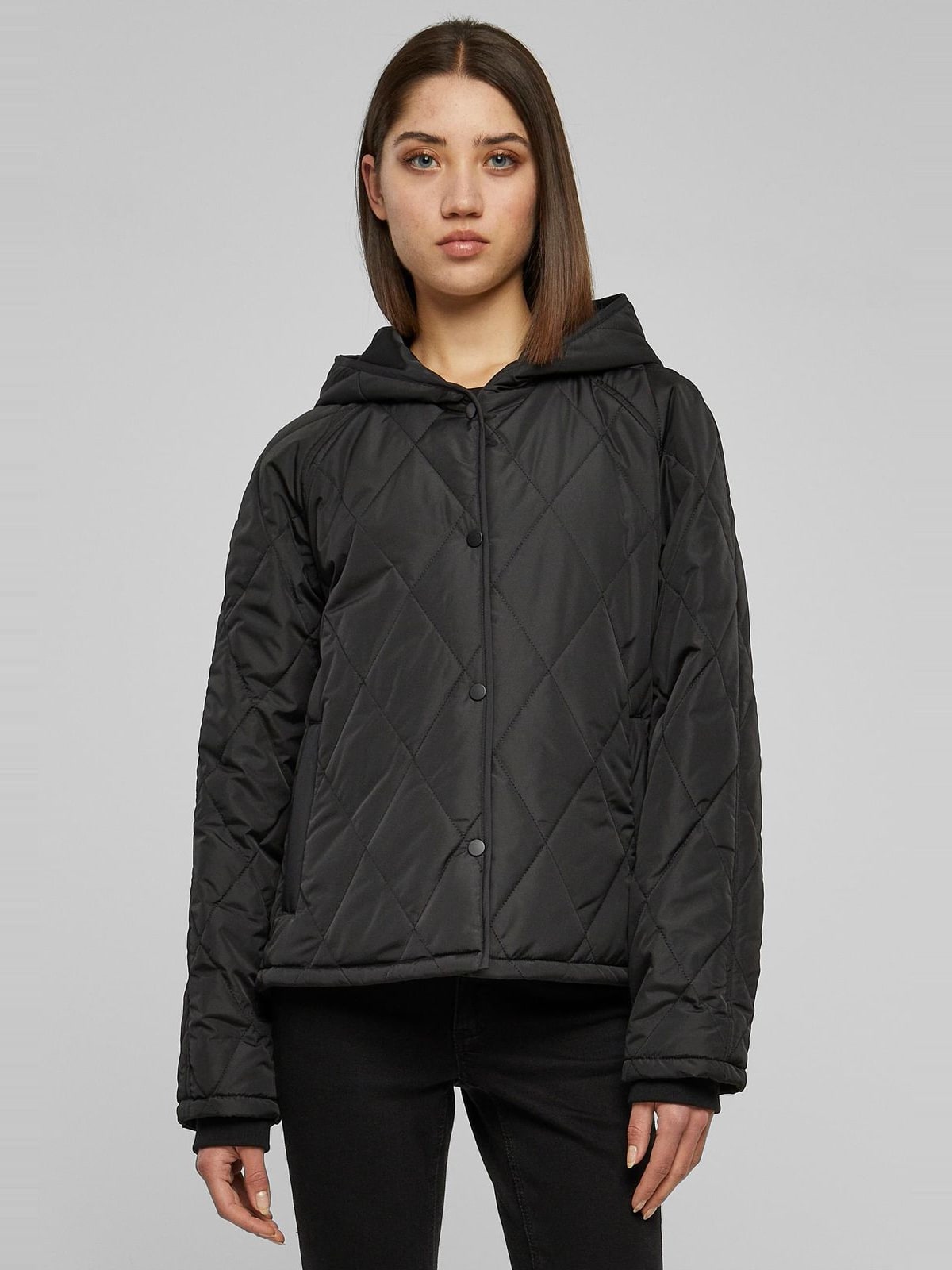 Γυναικείο oversized μπουφάν με διαμαντένια ραφή TB6067-00007 Urban Classics black